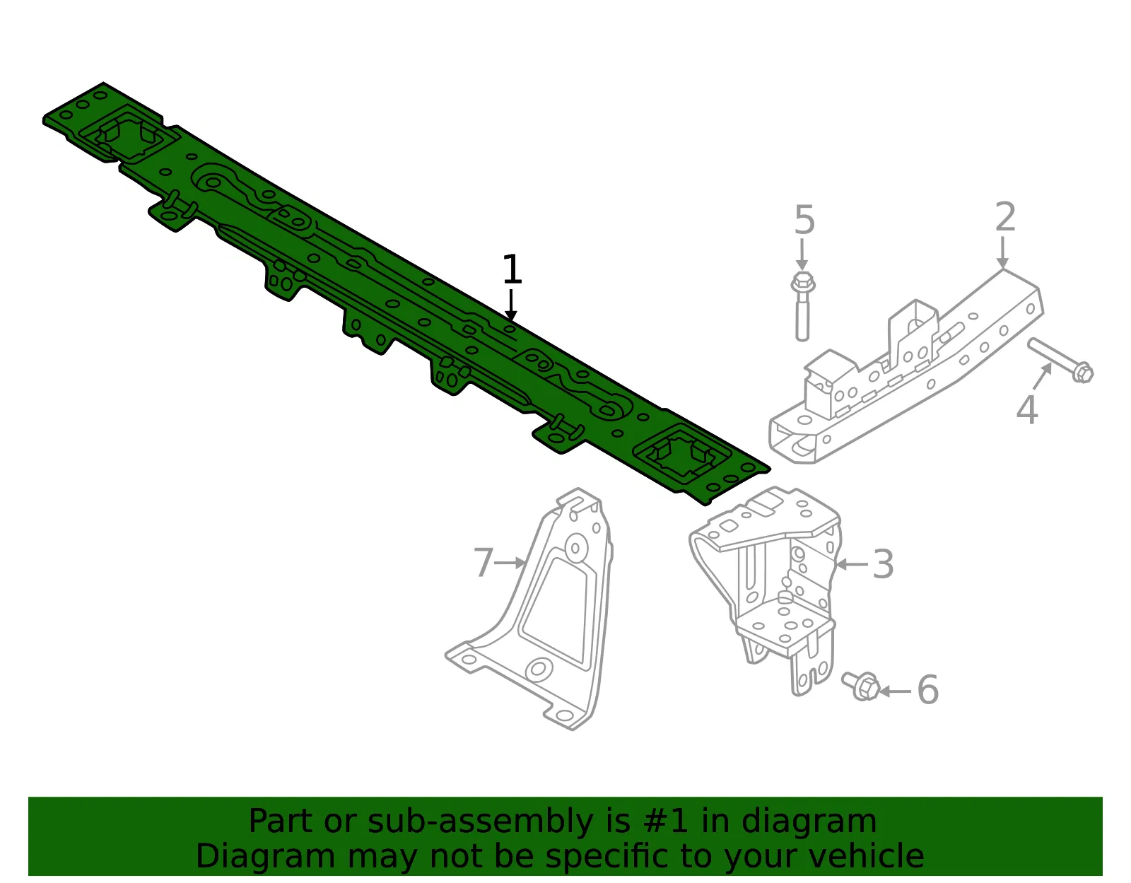 Radiator Support Tie Bar - Volvo (80017713) - view 2