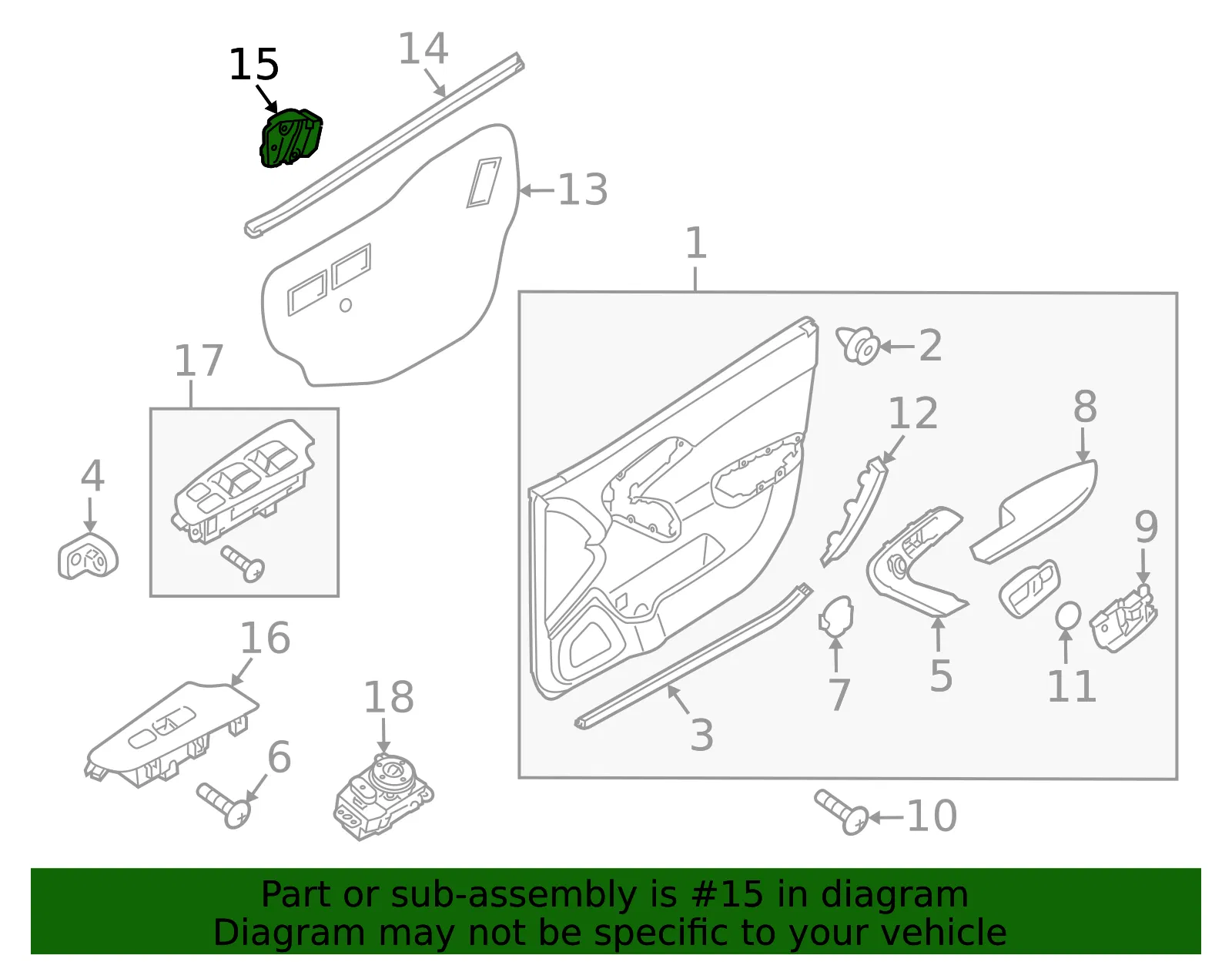 Impact Pad - Passenger Side (RH) - Kia (82394-1M000) - view 2