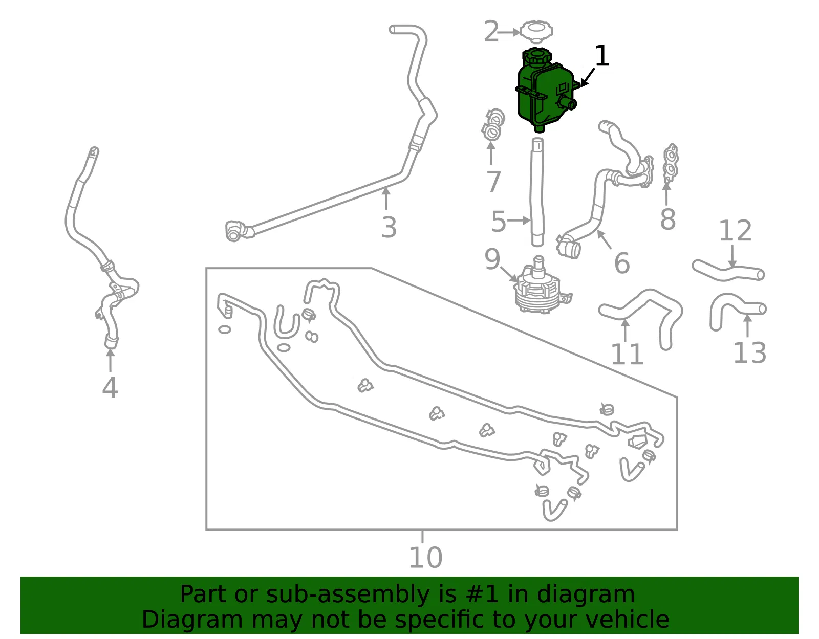 Radiator Surge Tank - GM (84012209) - view 4