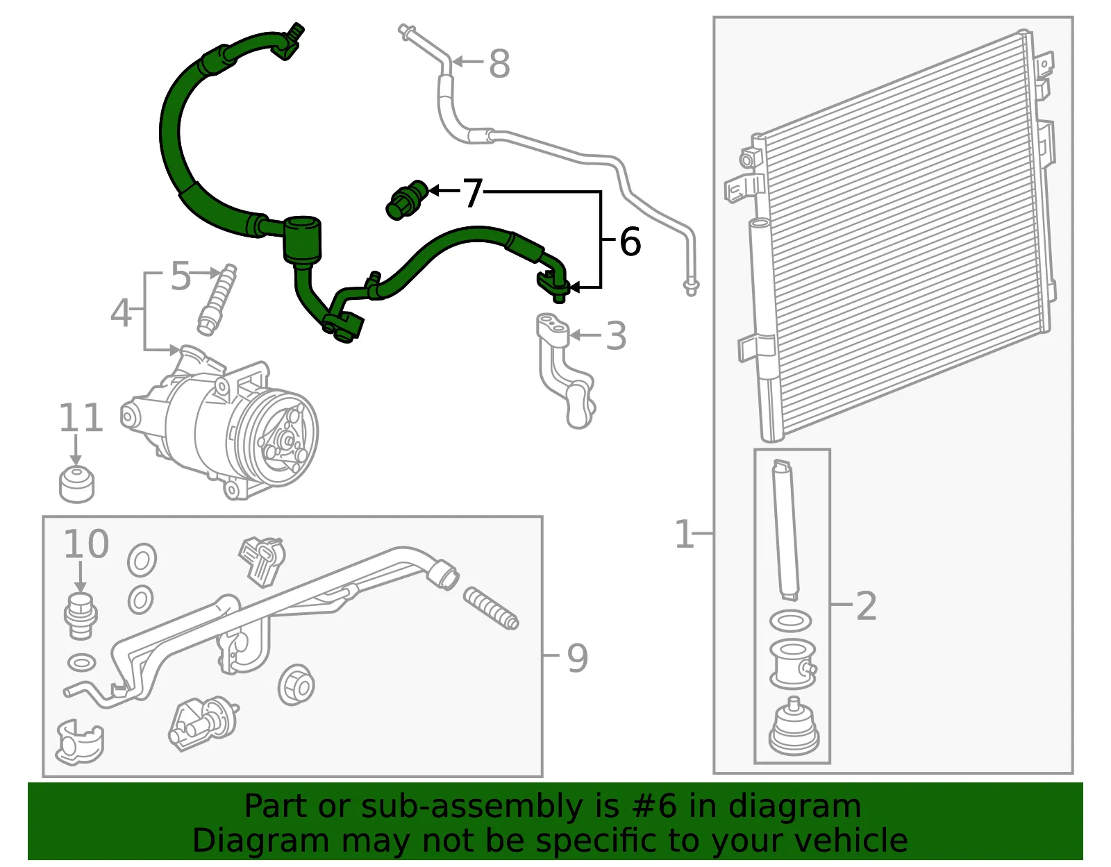 Air Conditioning Compressor Hose - GM (84553818) - view 5