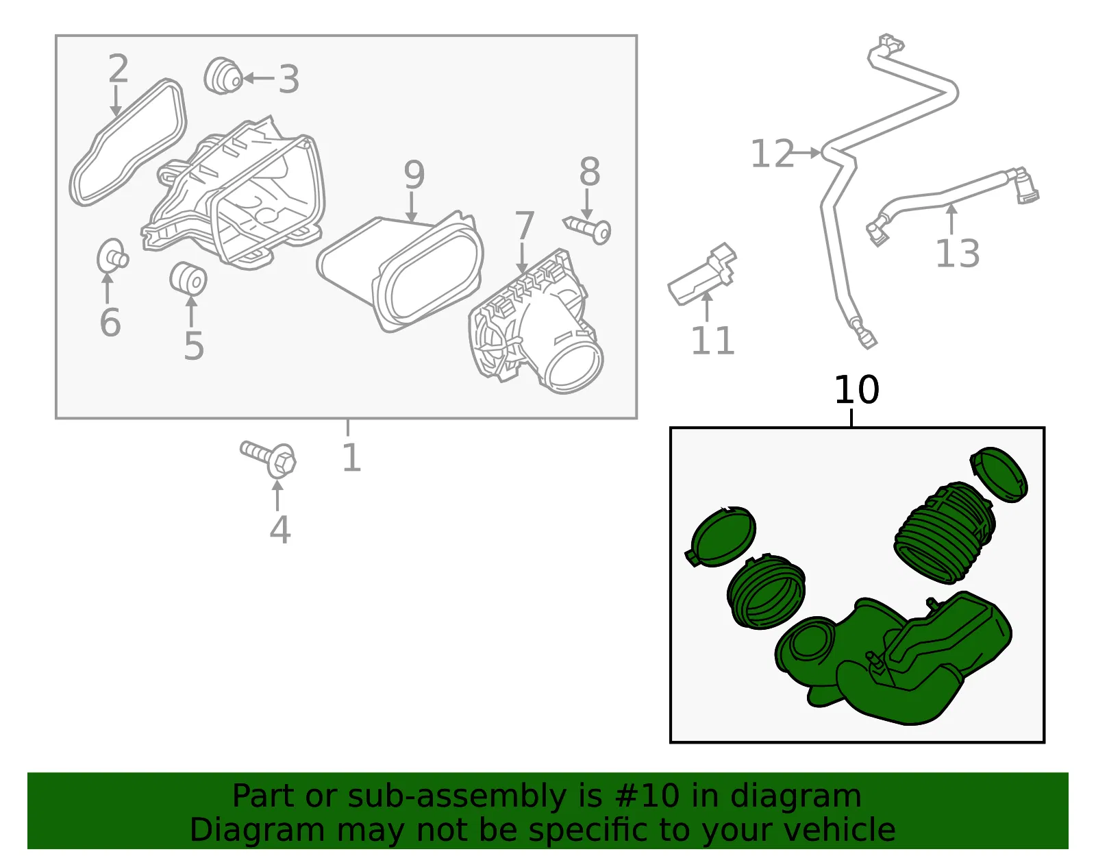 Air Cleaner Outlet Duct - GM (84092394) - view 4