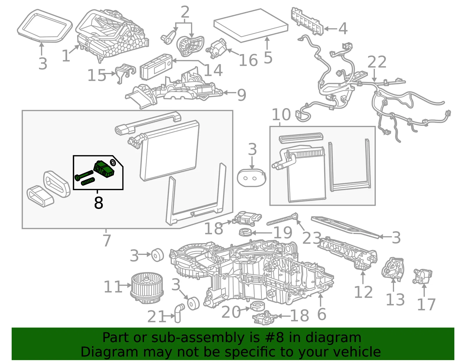 Air Conditioning Evaporator Core - GM (84340800) - view 3