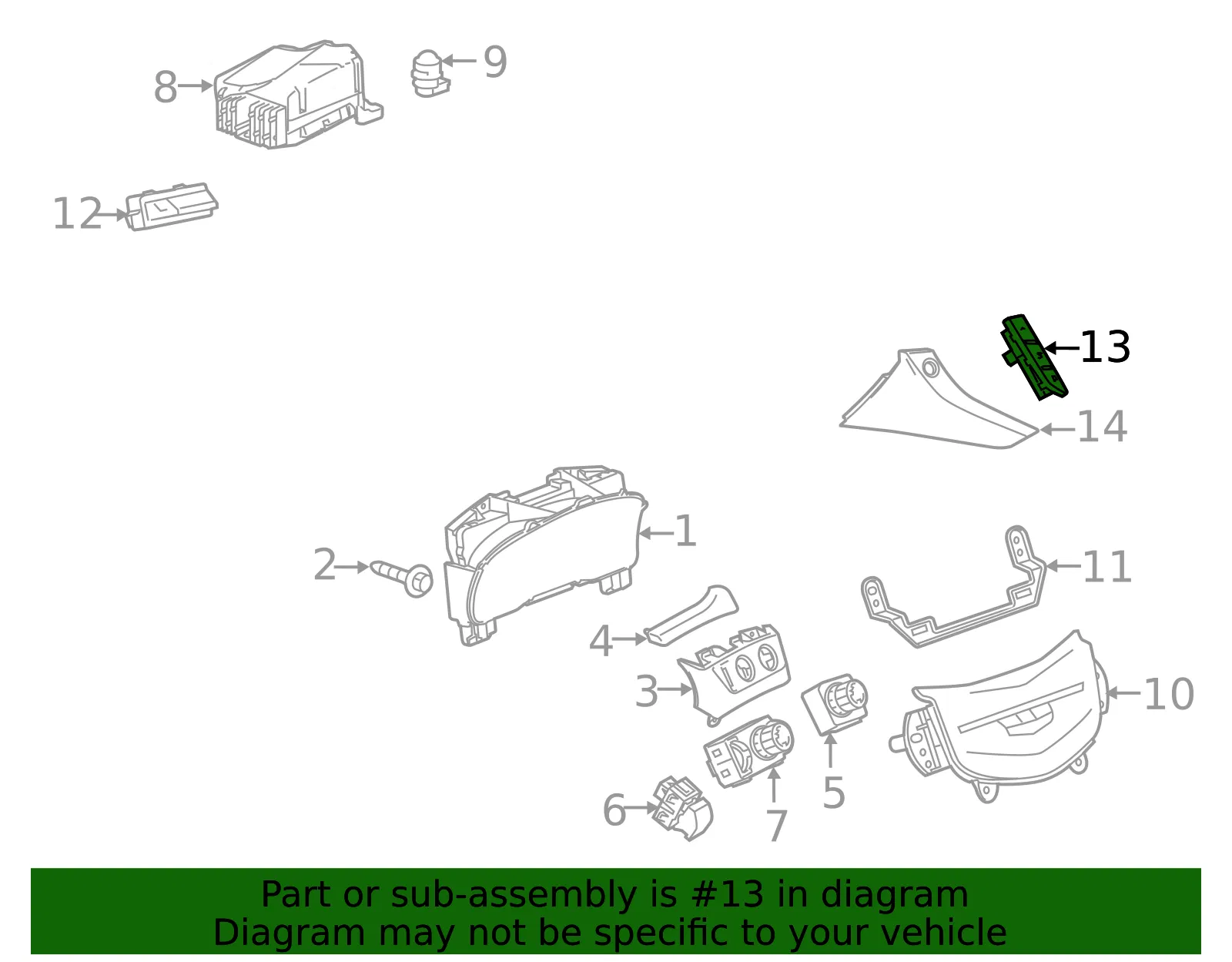 Brake and Accelerator Pedal Adjuster Switch - ACDelco (84109291) - view 7