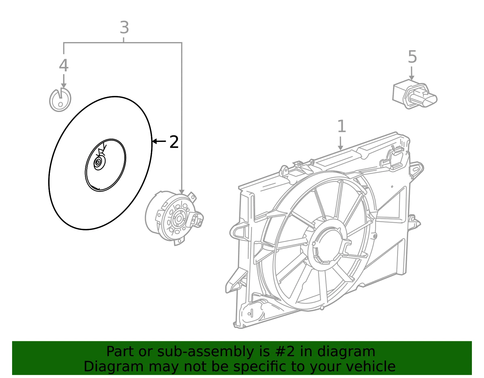 Engine Cooling Fan Blade - GM (84117014) - view 4