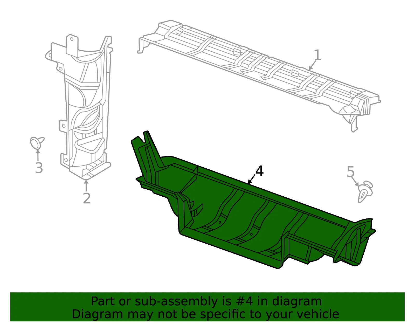 Lower Radiator Air Baffle - GM (84126421) - view 4