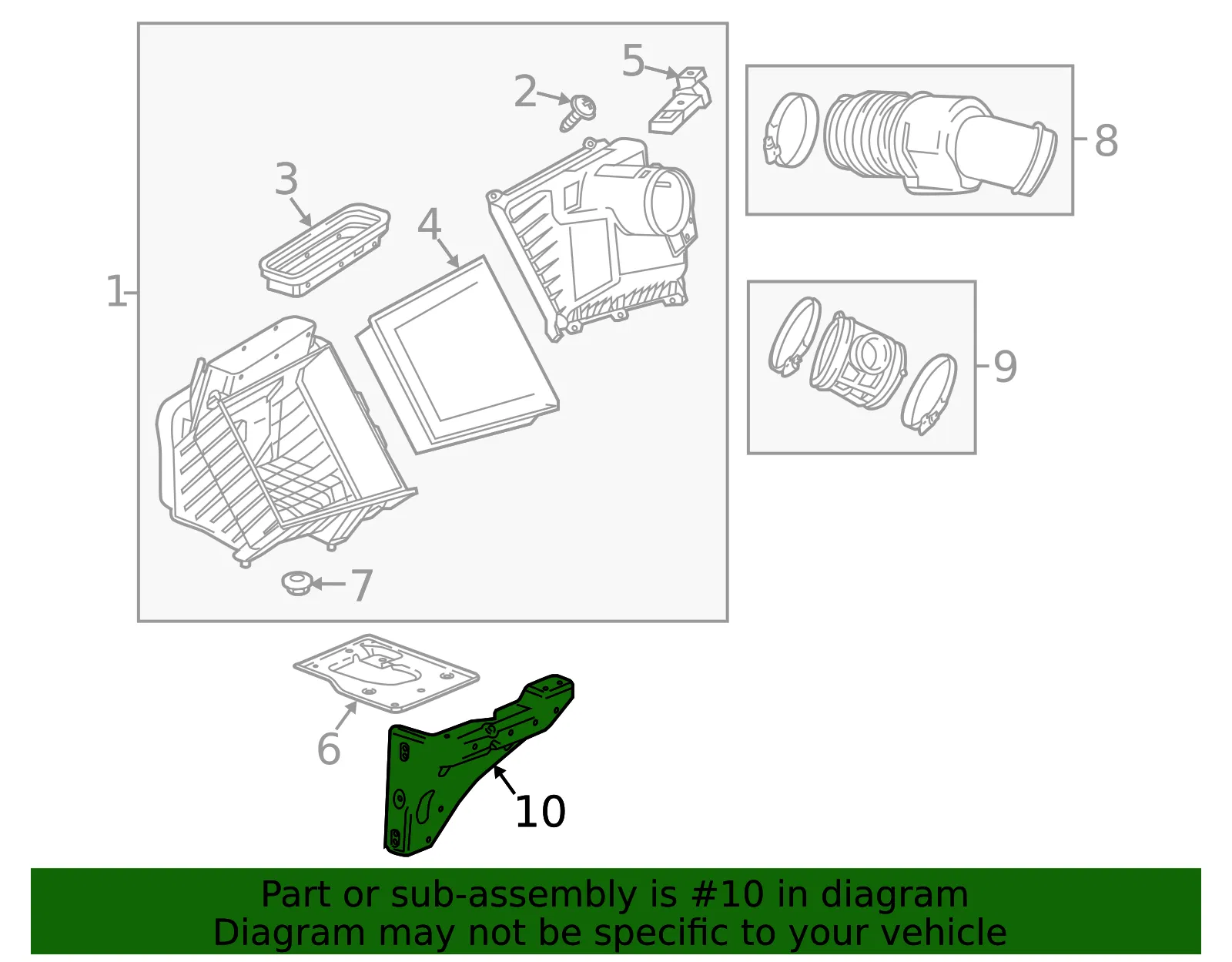 Air Cleaner Bracket - GM (84129817) - view 4