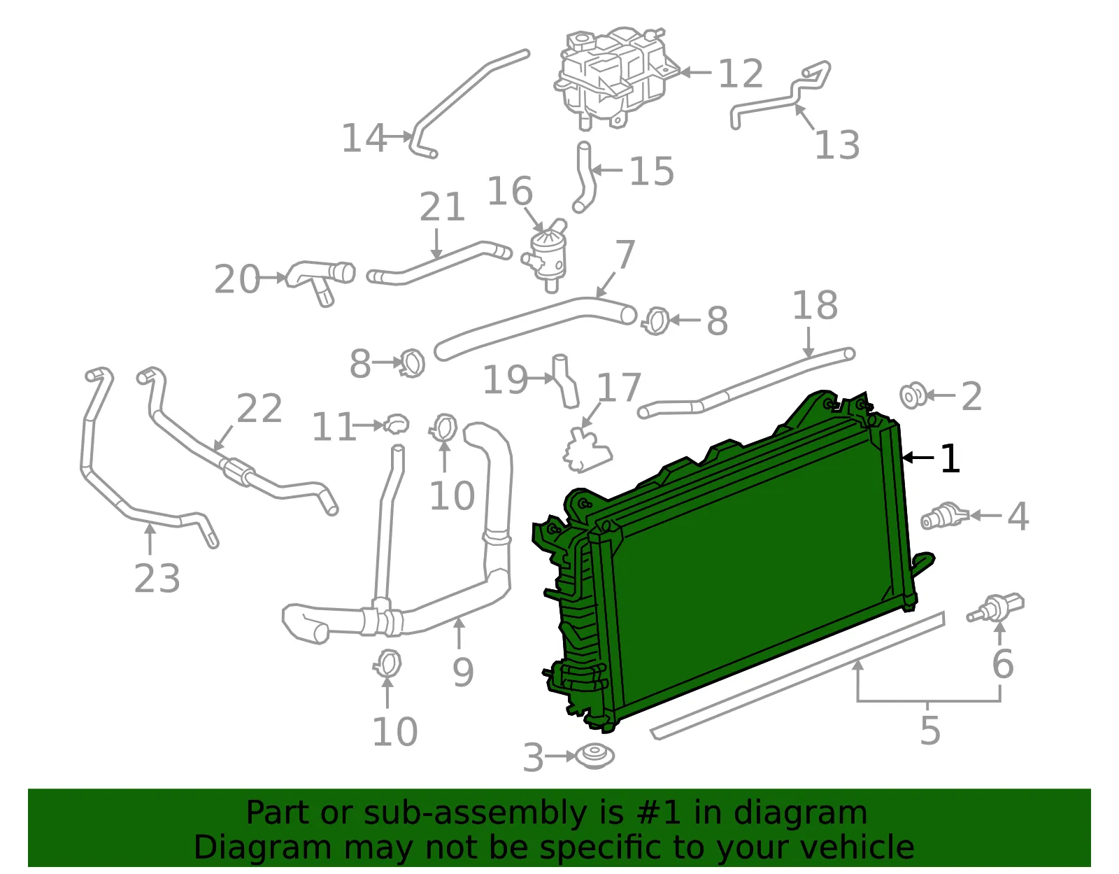 Radiator - GM (84164908) - view 5