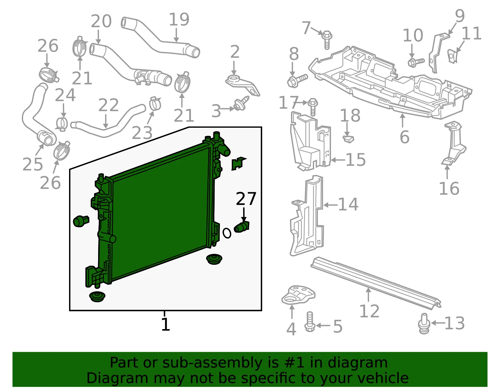Radiator - GM (84215228) - view 3