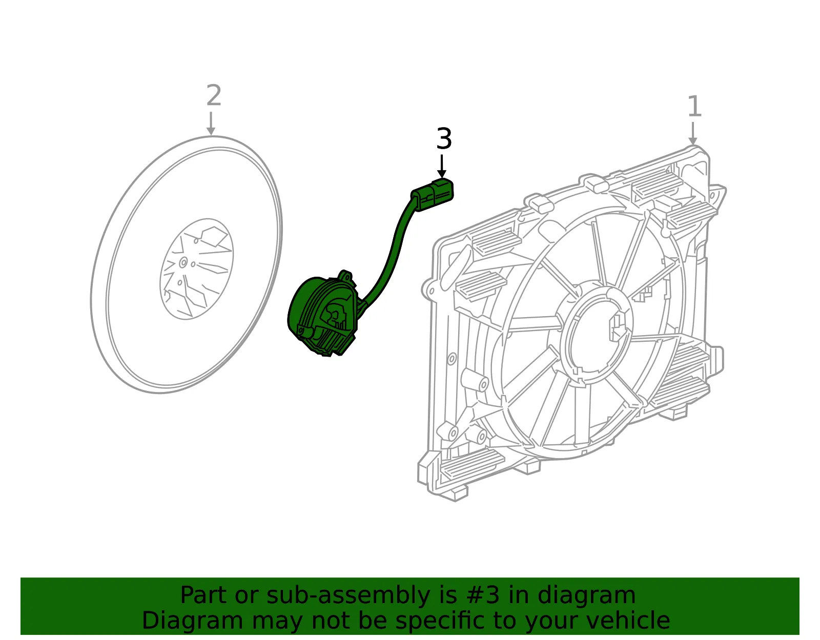 Engine Cooling Fan Motor - GM (84250164) - view 5