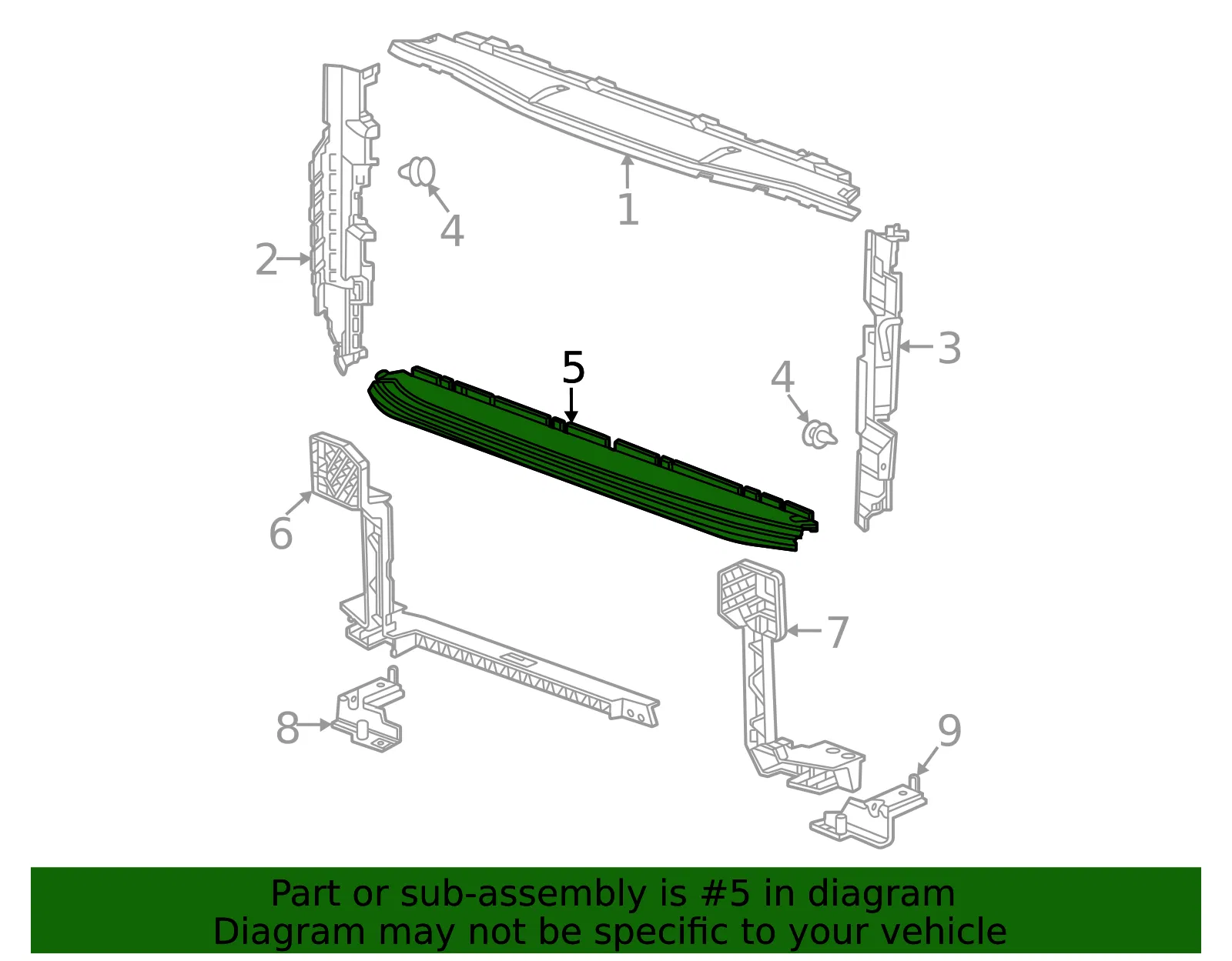 Lower Radiator Air Baffle - GM (84252885) - view 4