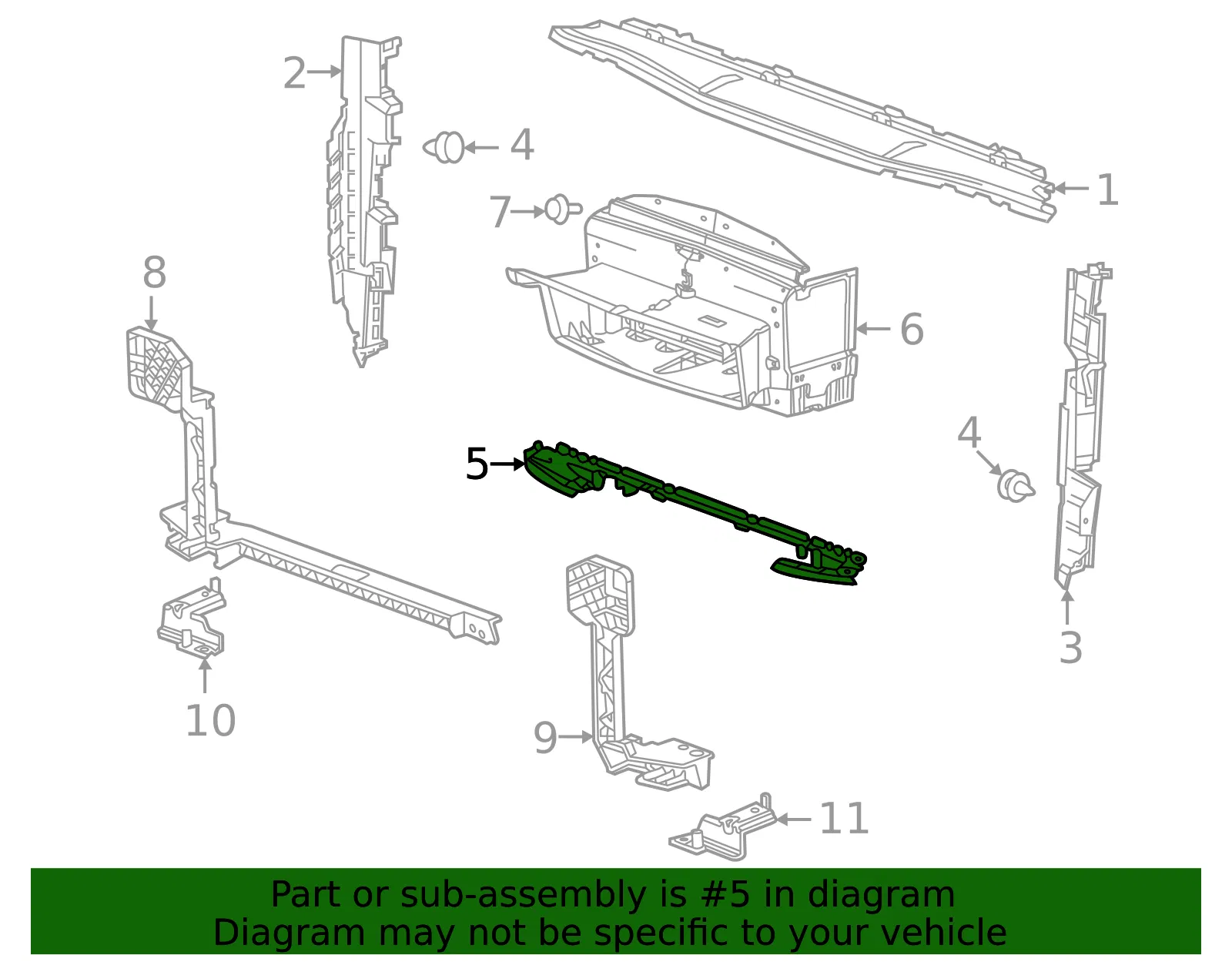 Lower Radiator Air Baffle - GM (84252887) - view 4