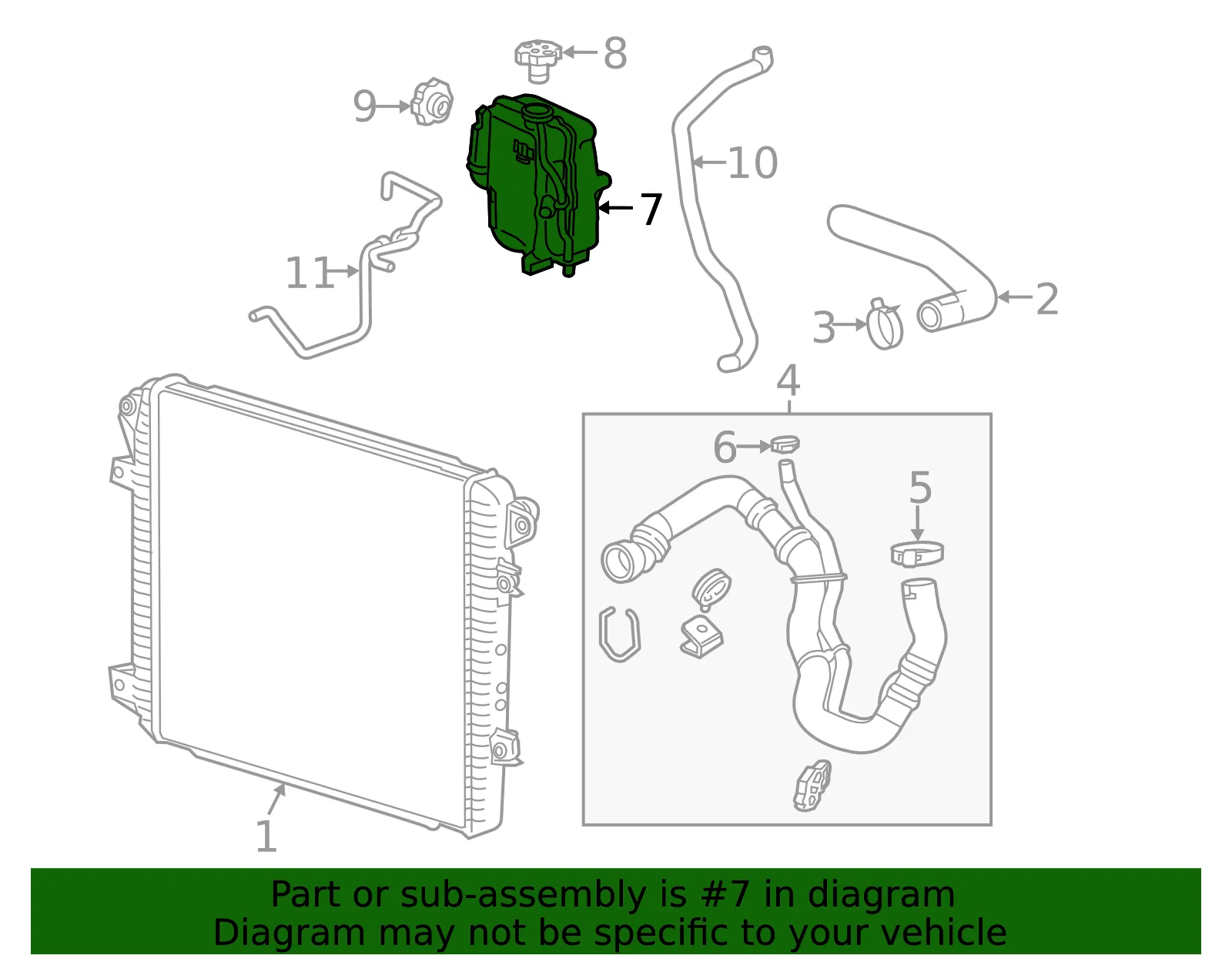 Radiator Surge Tank - GM (84257137) - view 4