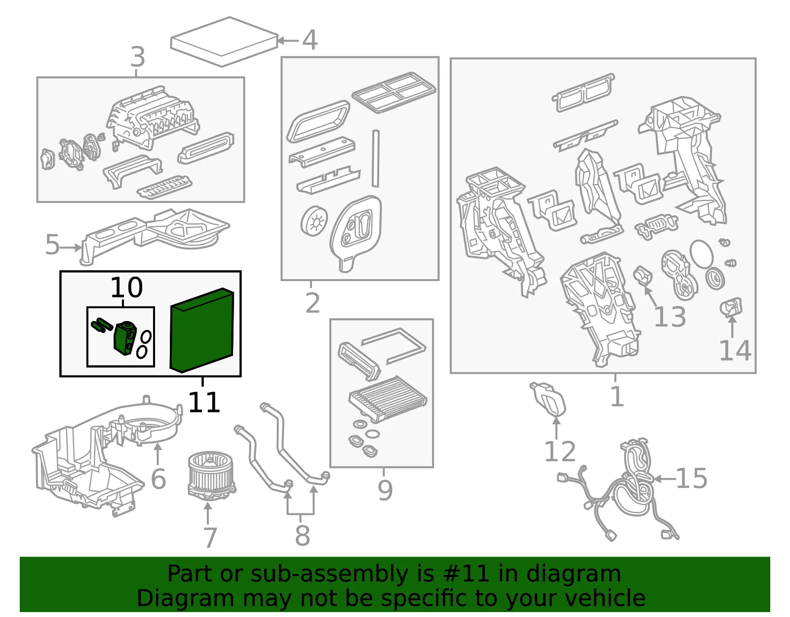 Air Conditioning Evaporator Core Kit with Valve, Seals, Stud, and Bolts - GM (84400226) - view 3