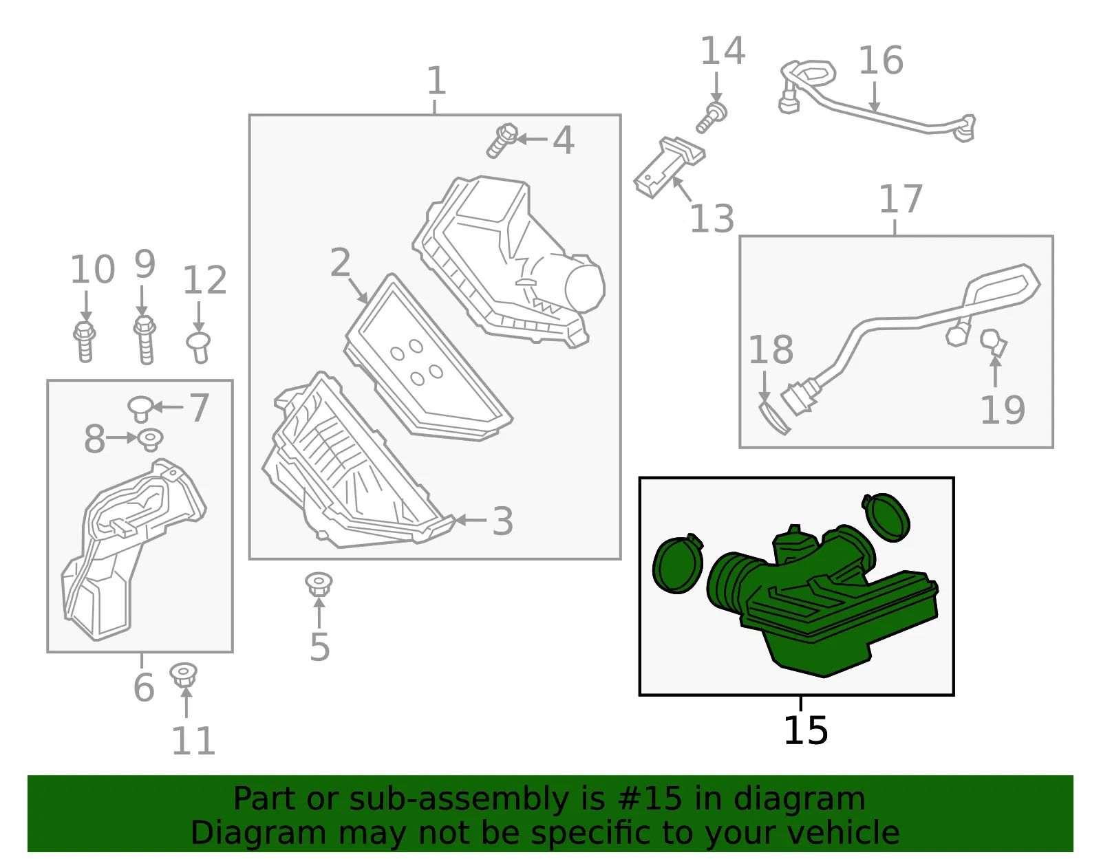 Air Cleaner Outlet Duct - GM (84406083) - view 4