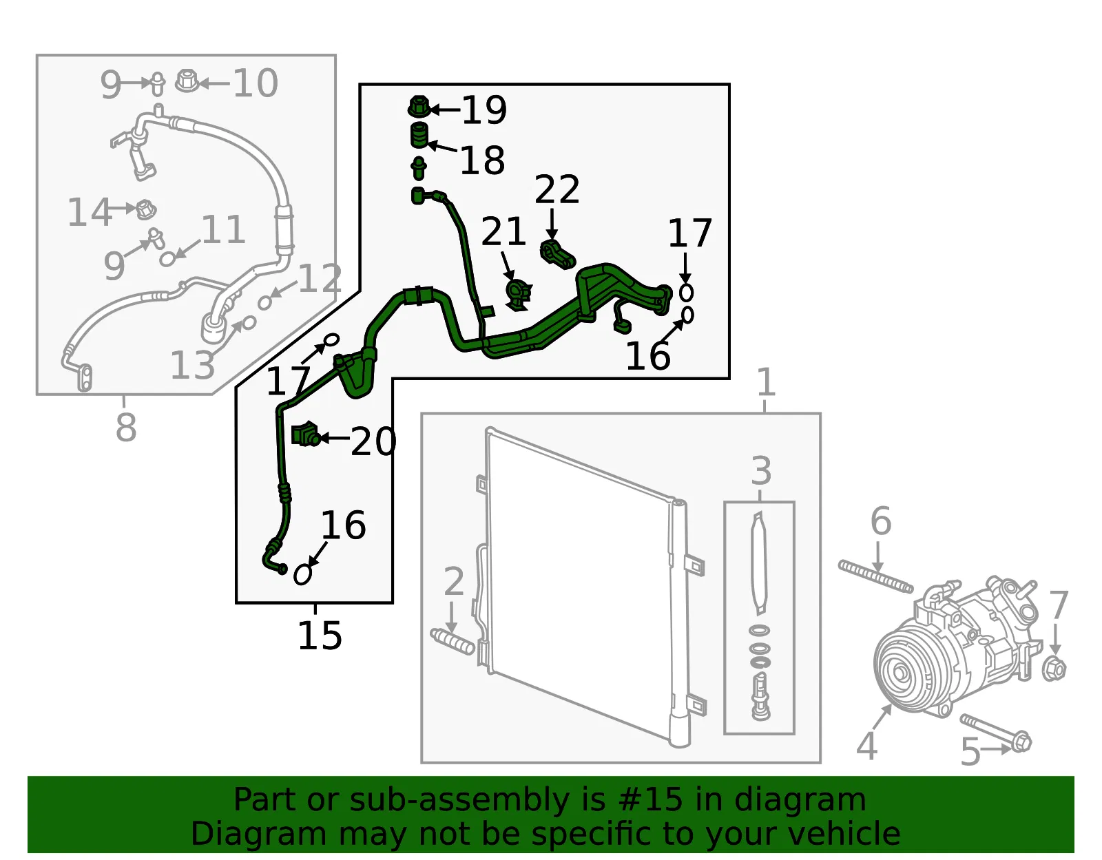 Air Conditioning Refrigerant Heat Exchanger - GM (84819074) - view 4