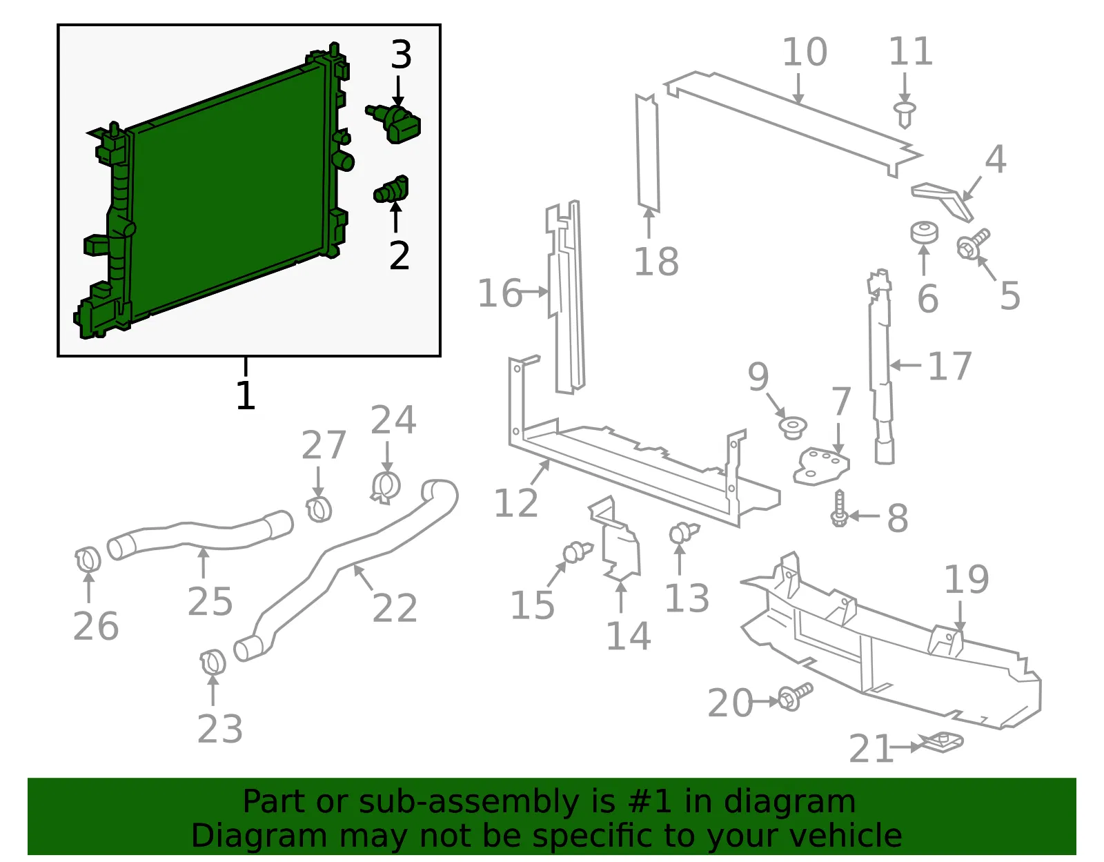 Radiator - GM (84418804) - view 3