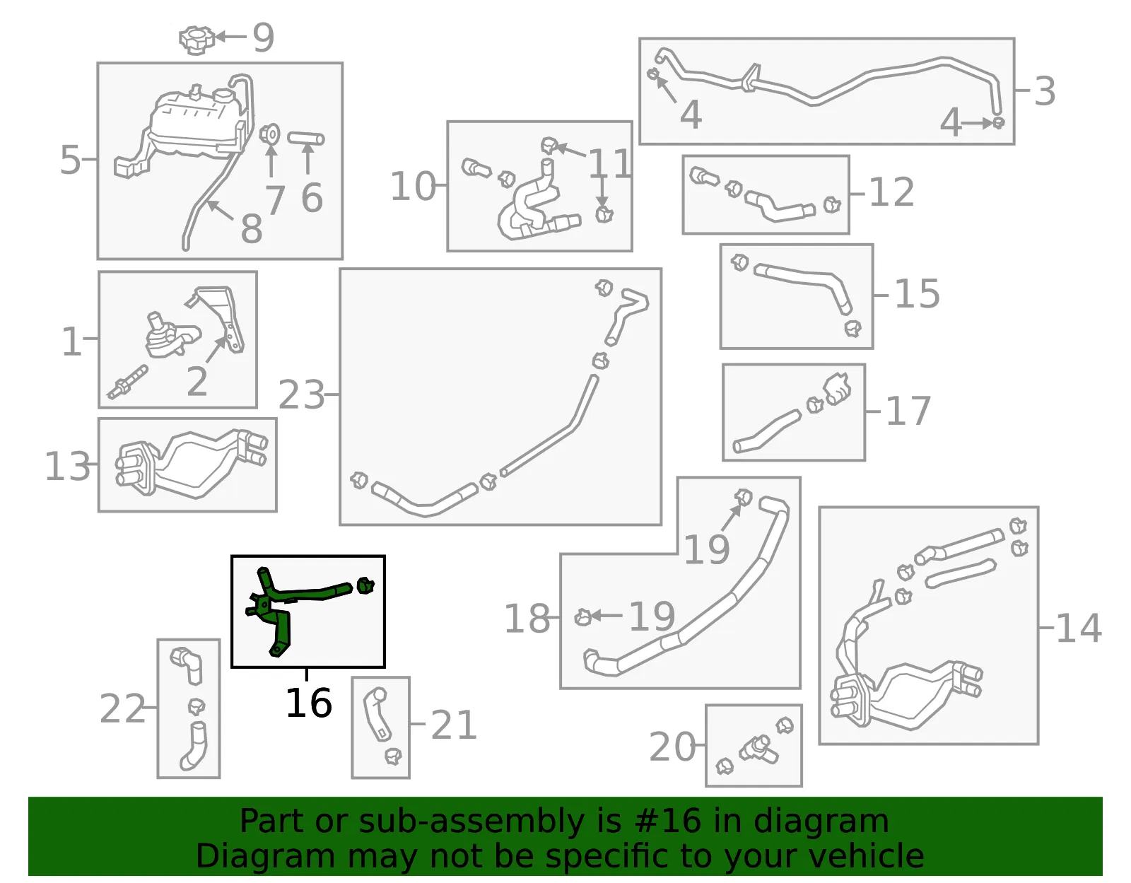 Radiator Inlet Pipe - GM (84435792) - view 4