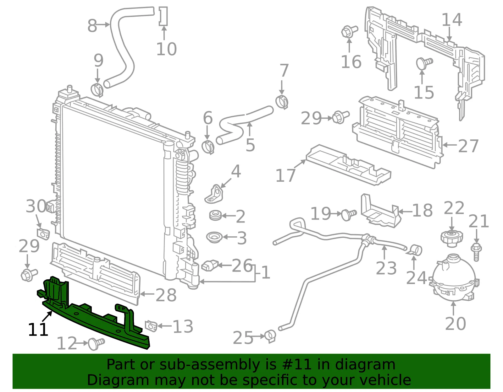 Front Lower Radiator Air Baffle - GM (84447969) - view 4