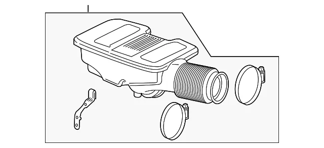 Air Cleaner Outlet Duct - GM (84467636) - view 2