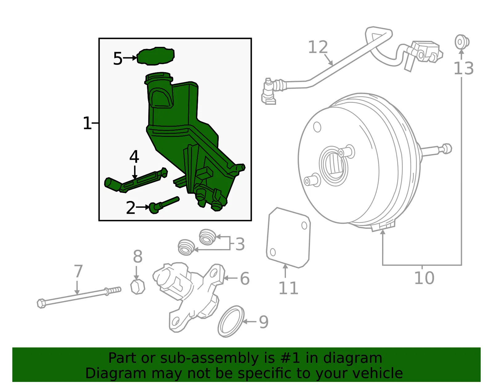 Brake Master Cylinder Reservoir Kit - GM (84560475) - view 4
