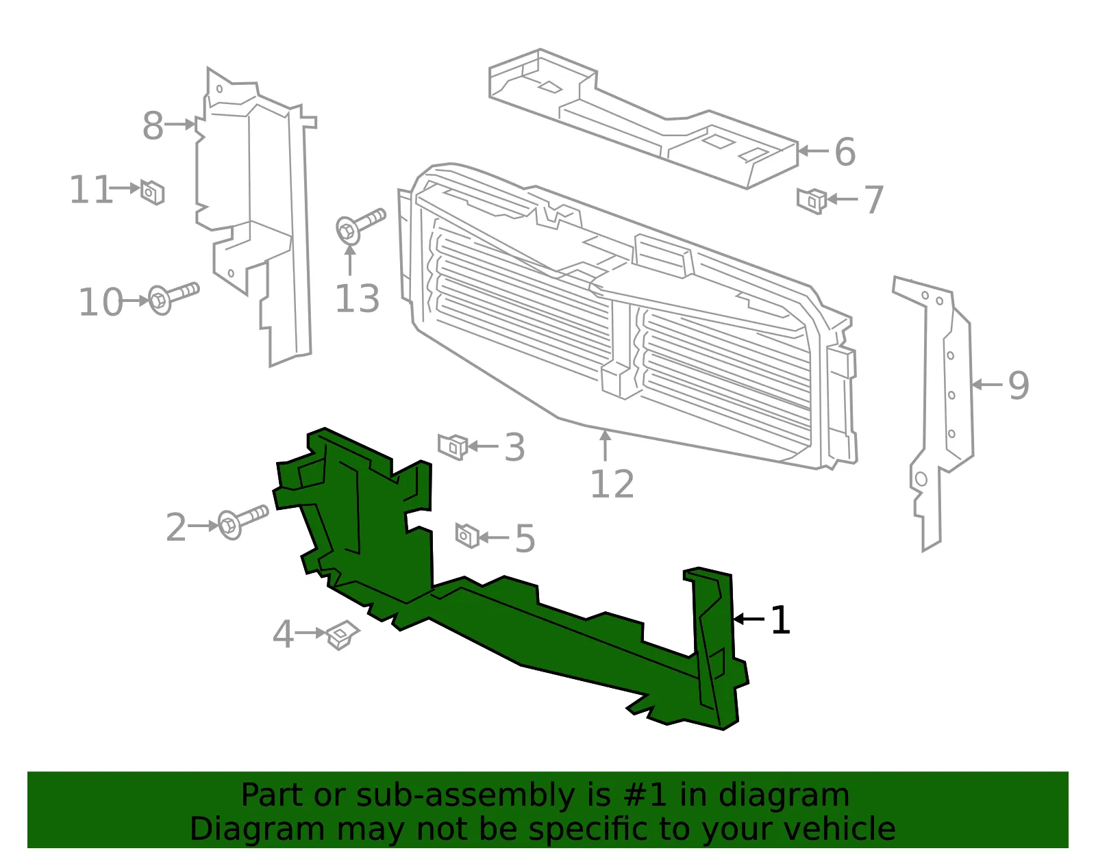 Front Lower Radiator Air Baffle - GM (84654703) - view 4
