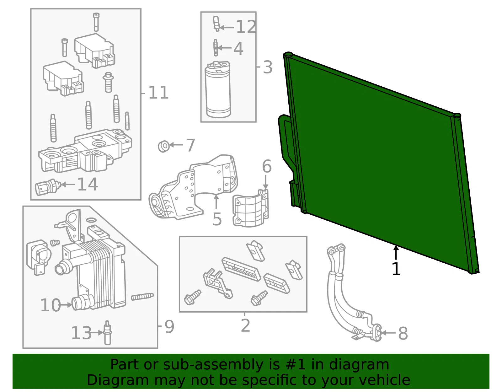 Air Conditioning Condenser - ACDelco (84671662)