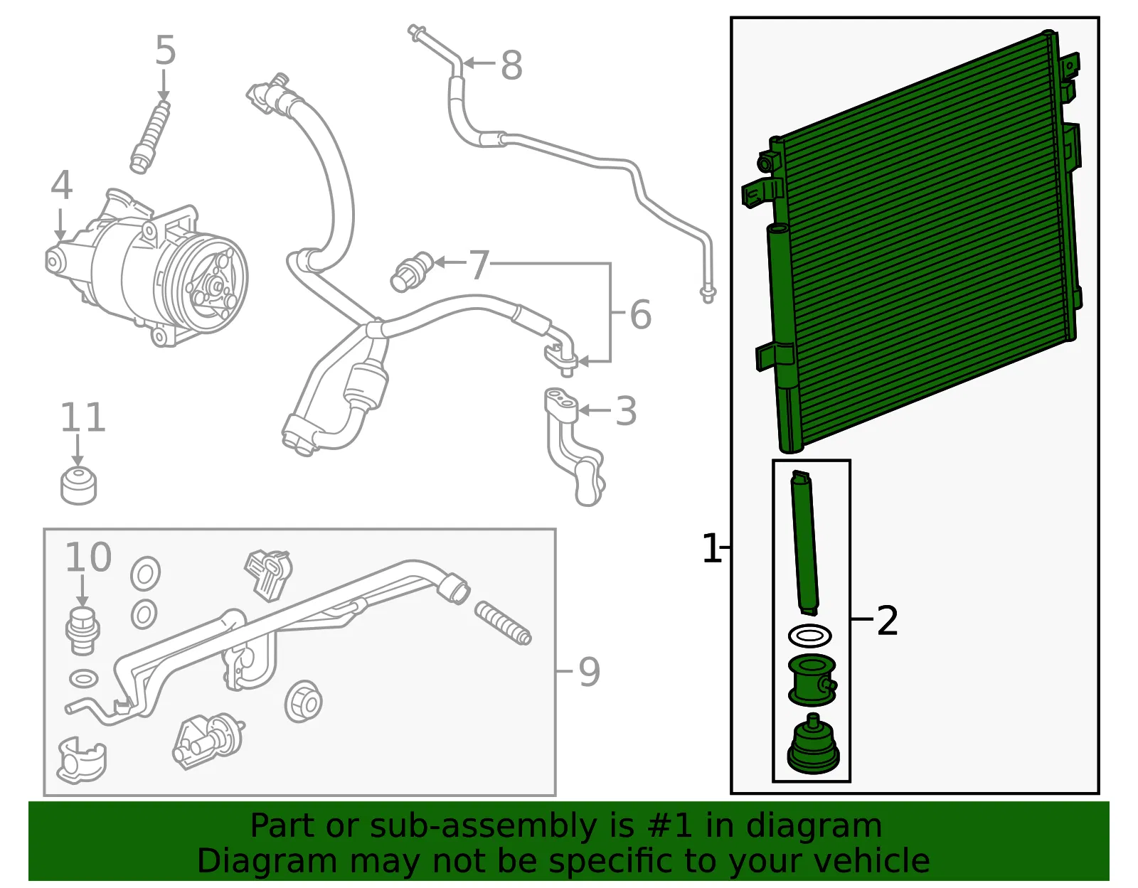 Air Conditioning Condenser - ACDelco (84671871)