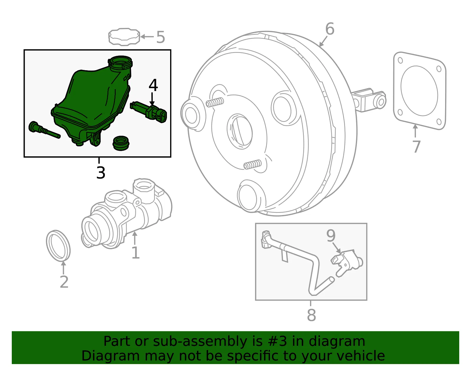 Brake Master Cylinder Reservoir - ACDelco (84730882)