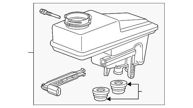 Brake Master Cylinder Reservoir - GM (84730949) - view 3