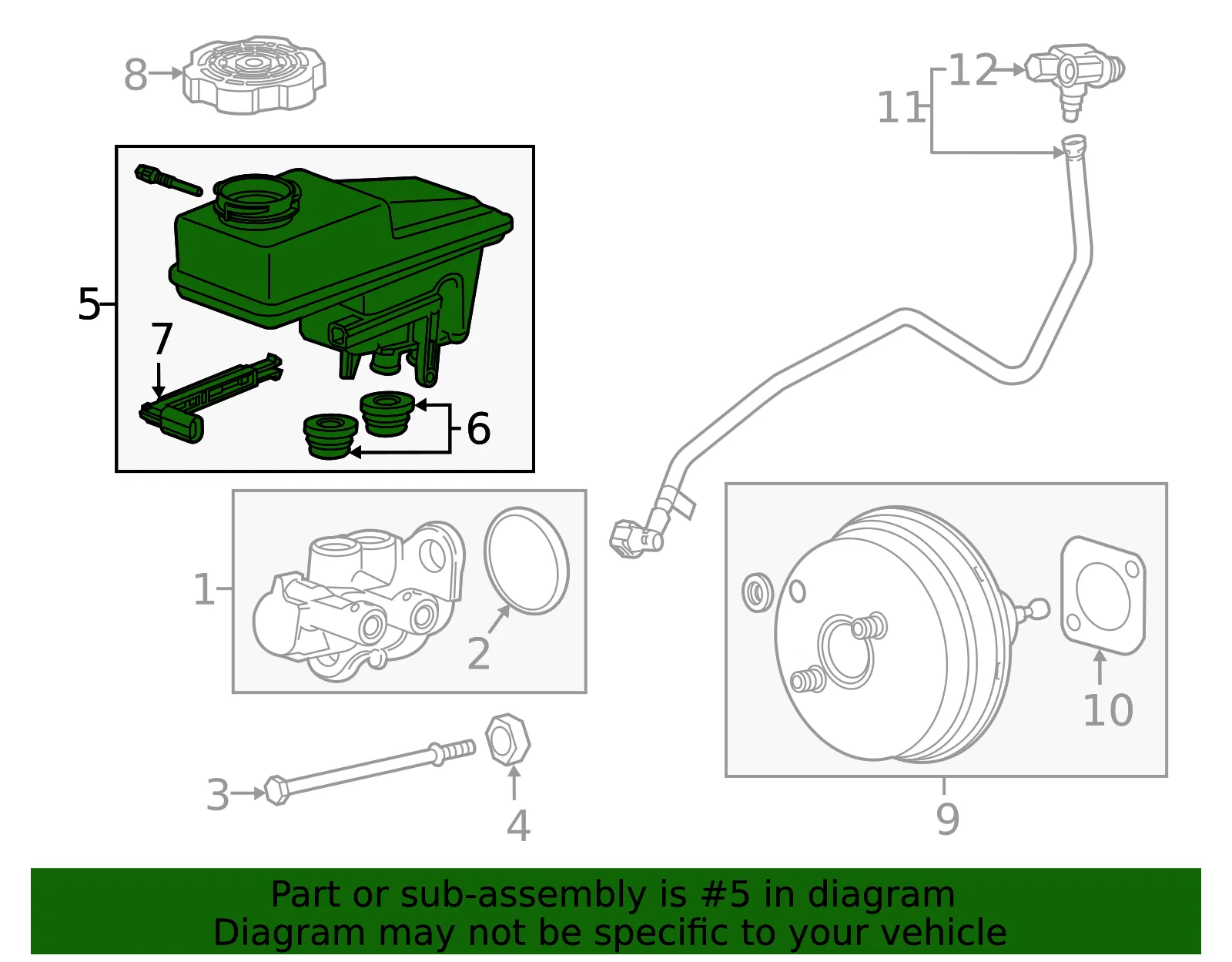 Brake Master Cylinder Reservoir - GM (84730949) - view 4