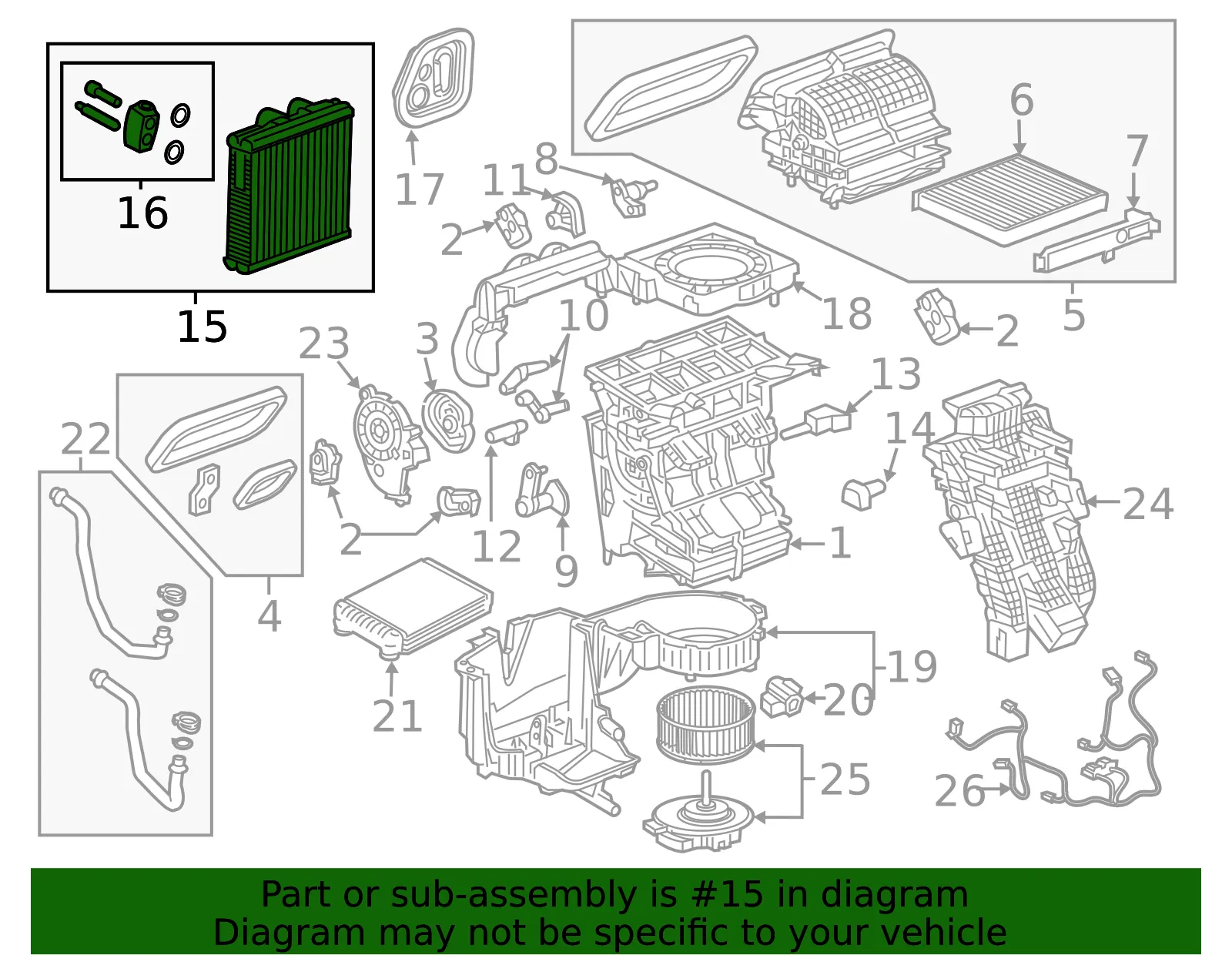 Air Conditioning Evaporator - GM (84751078) - view 7