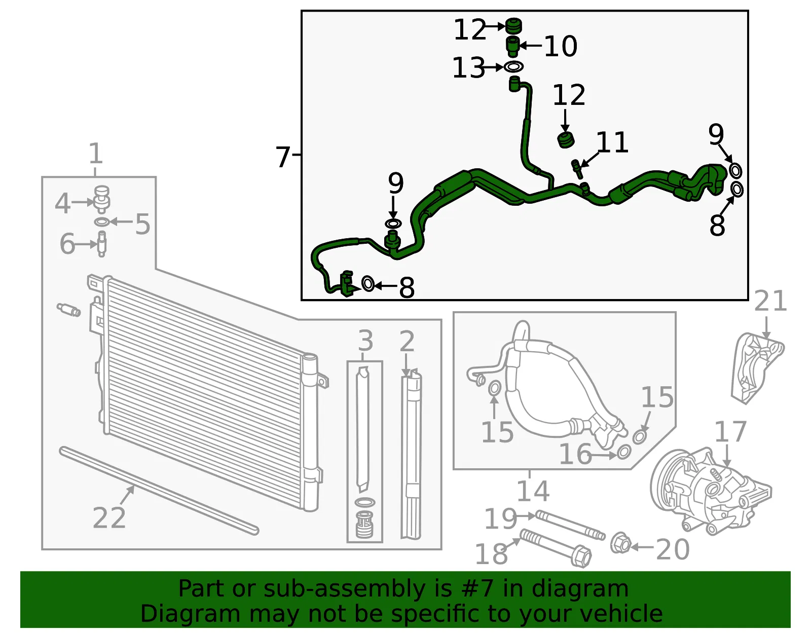 Air Conditioning Refrigerant Heat Exchanger - GM (84898793) - view 4