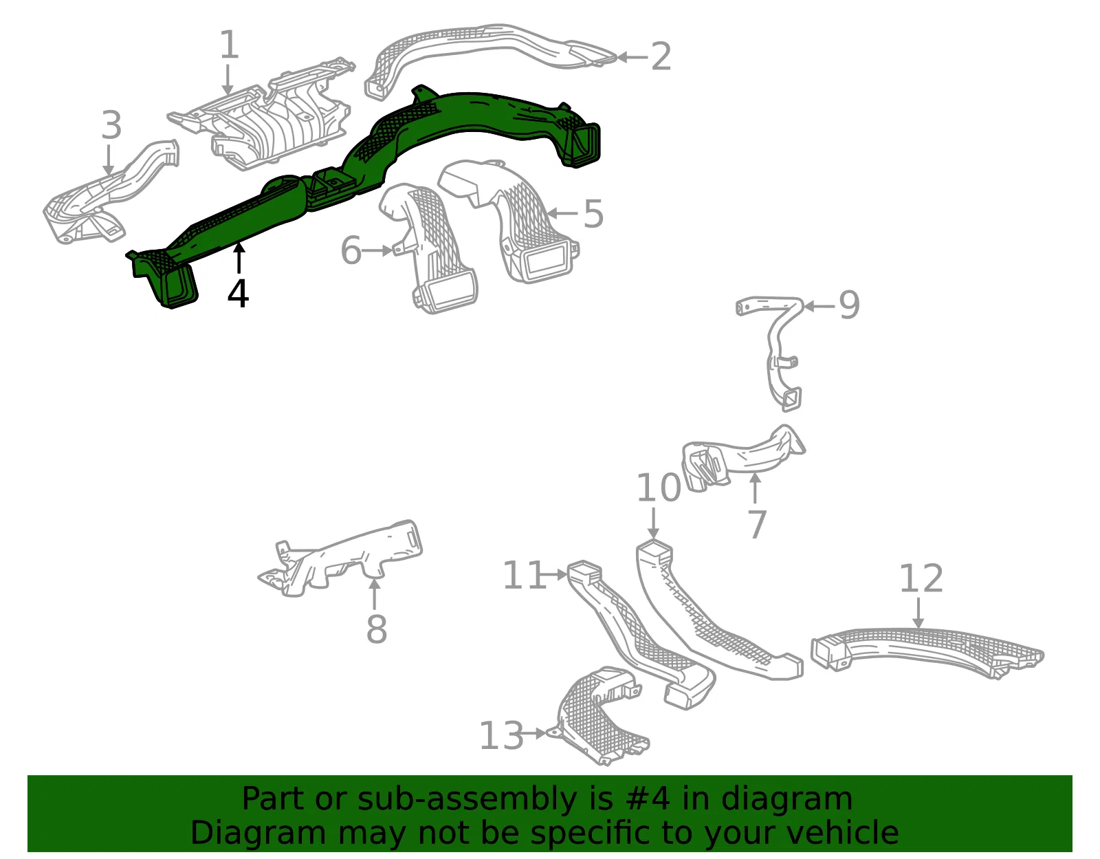 Air Outlet Duct - GM (84906787) - view 2
