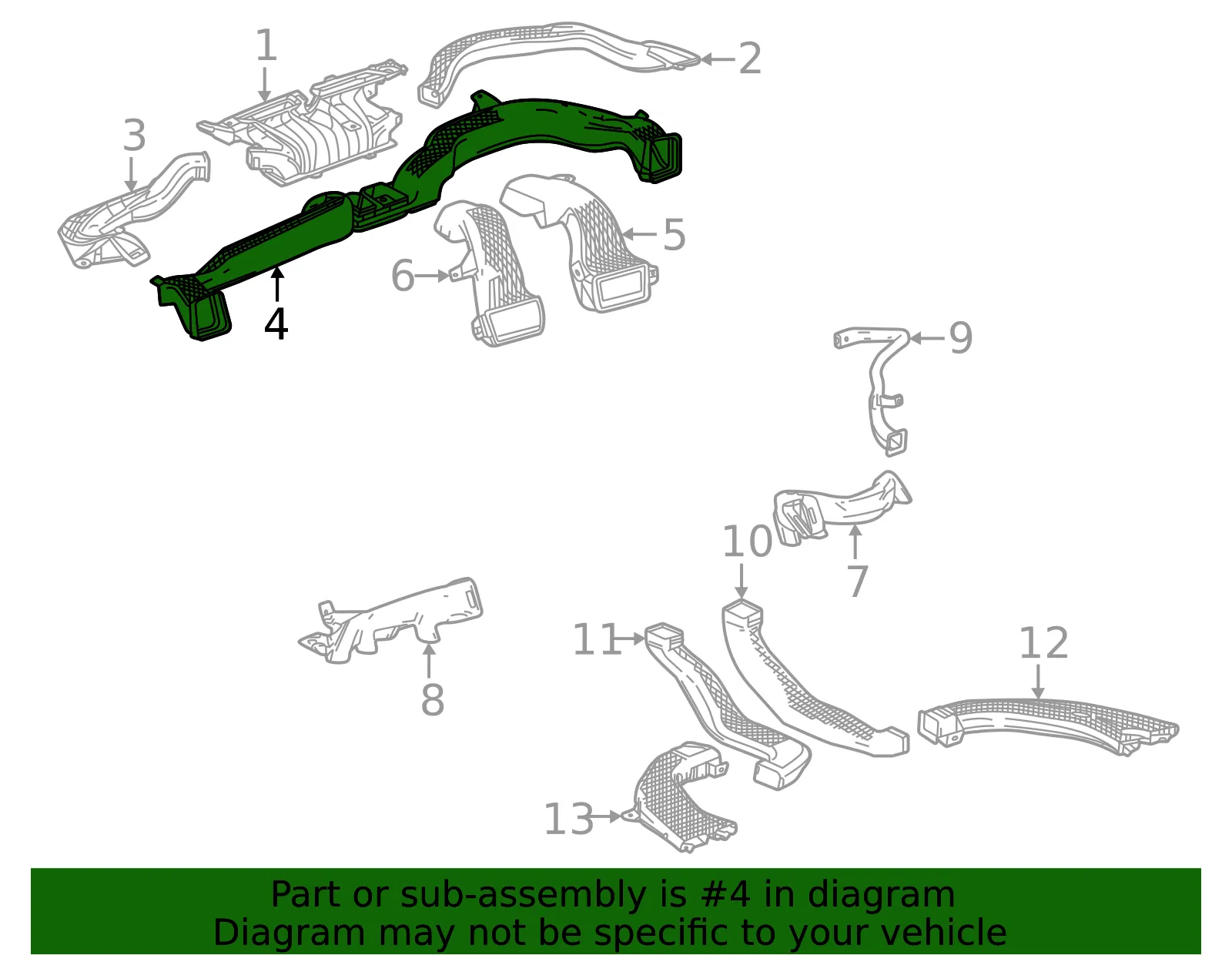 Air Outlet Duct - GM (84906797) - view 3