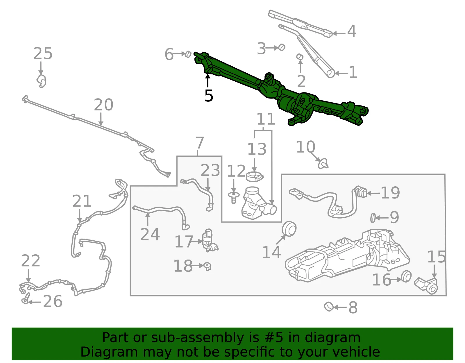 Wiper Linkage - GM (85529153) - view 3