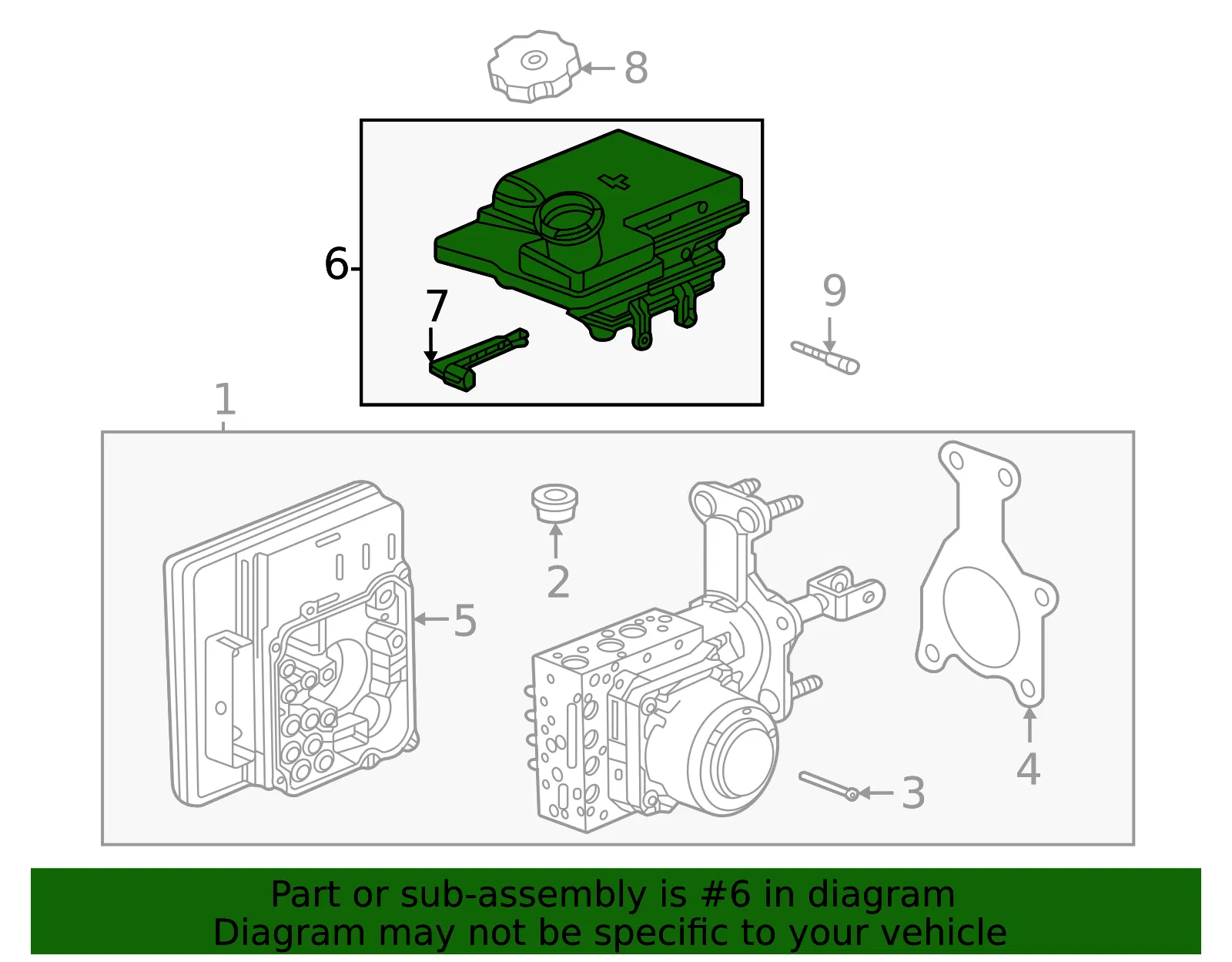 Brake Master Cylinder Reservoir - GM (85535257) - view 3