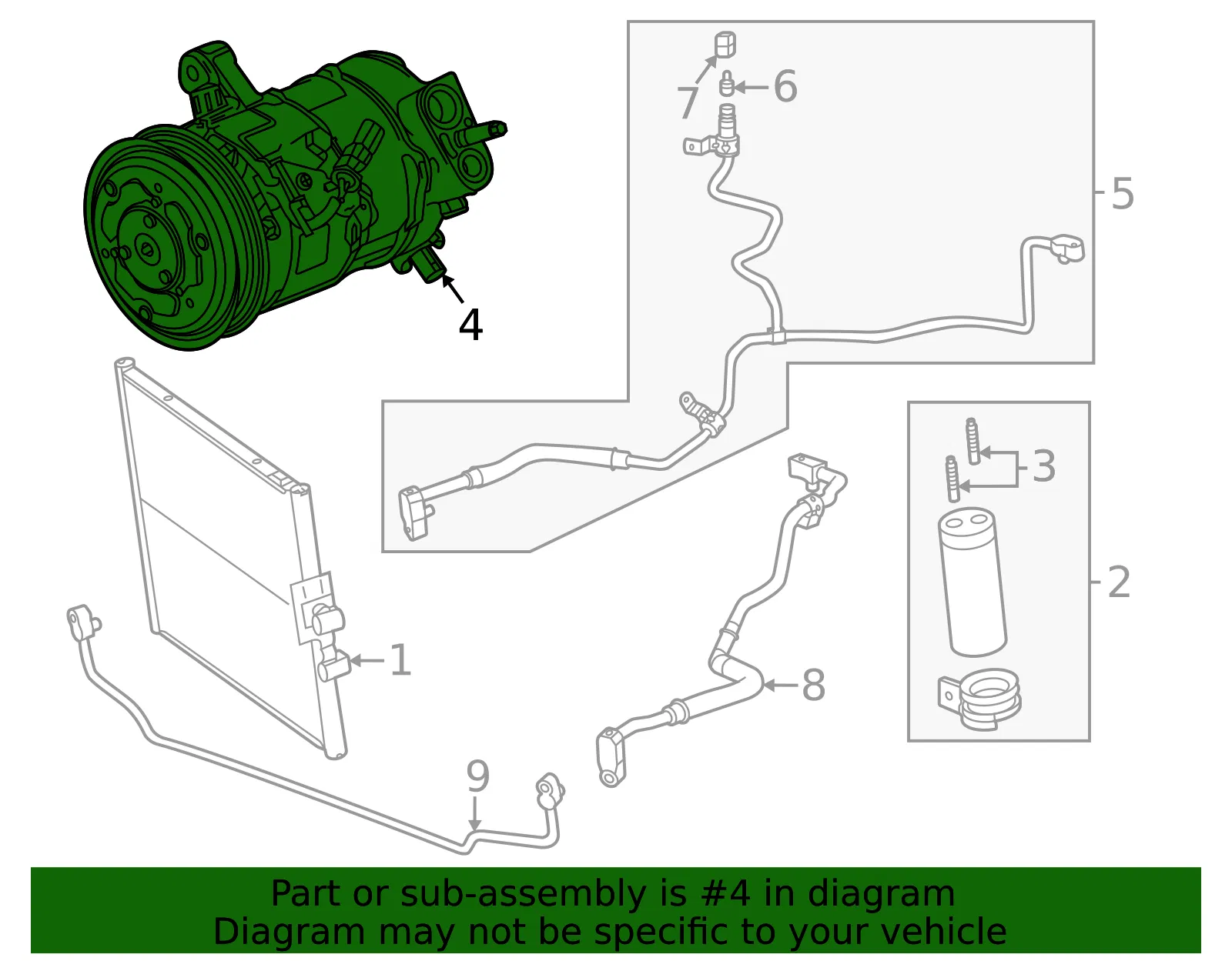Air Conditioning Compressor - GM (85608721) - view 2