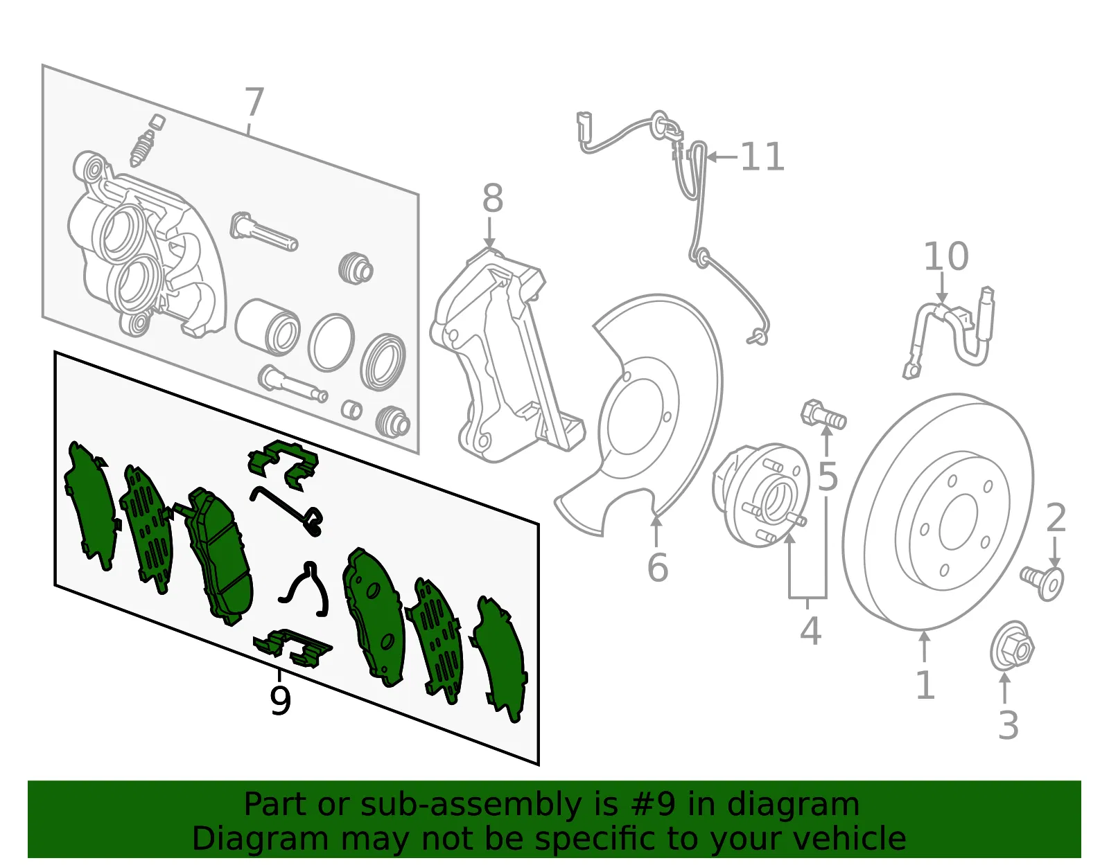 Disc Brake Pad Set - GM (85700713) - view 2