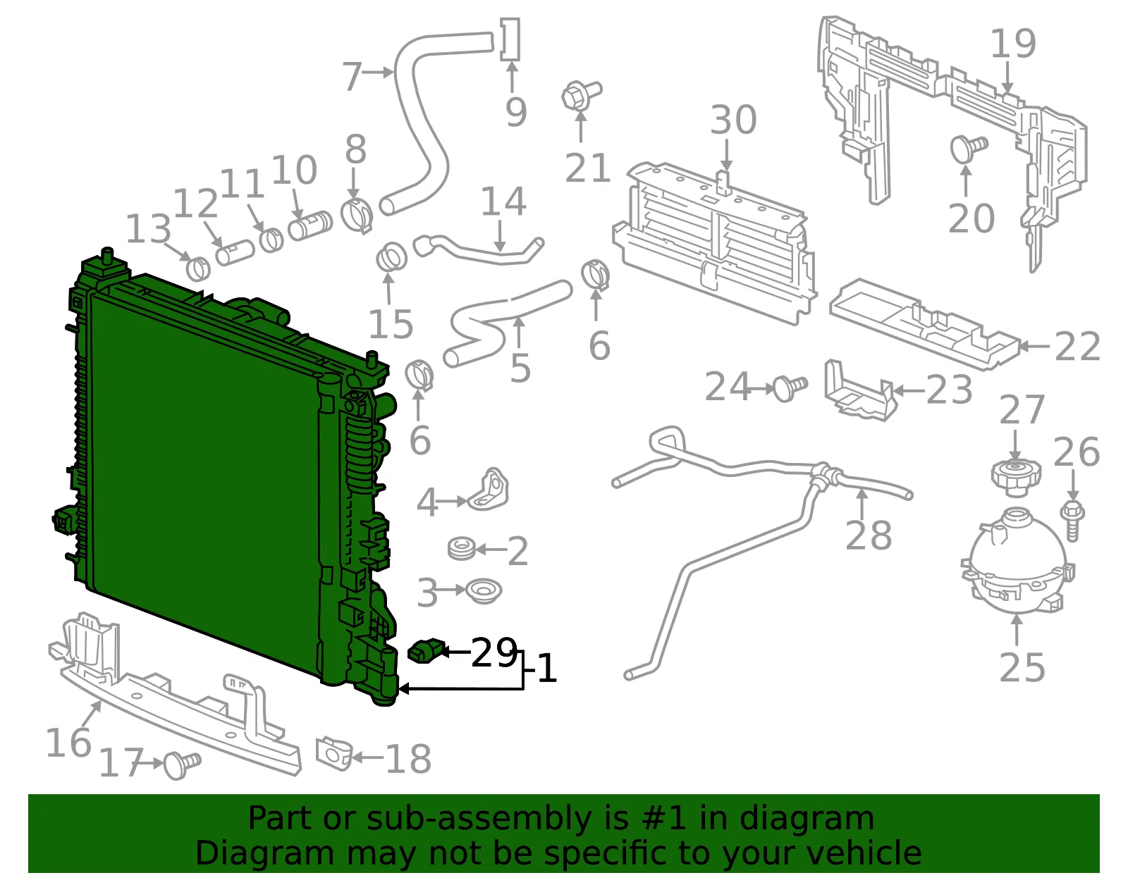 Radiator - GM (85797937) - view 9