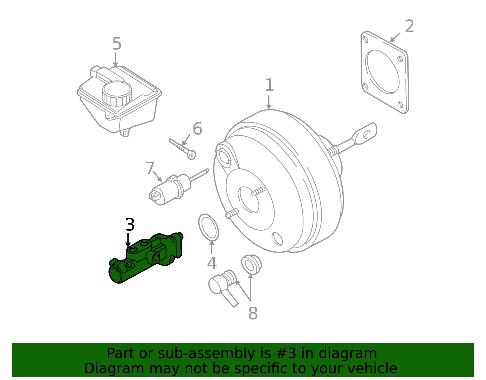 Master Cylinder - Volvo (8602366) - view 2