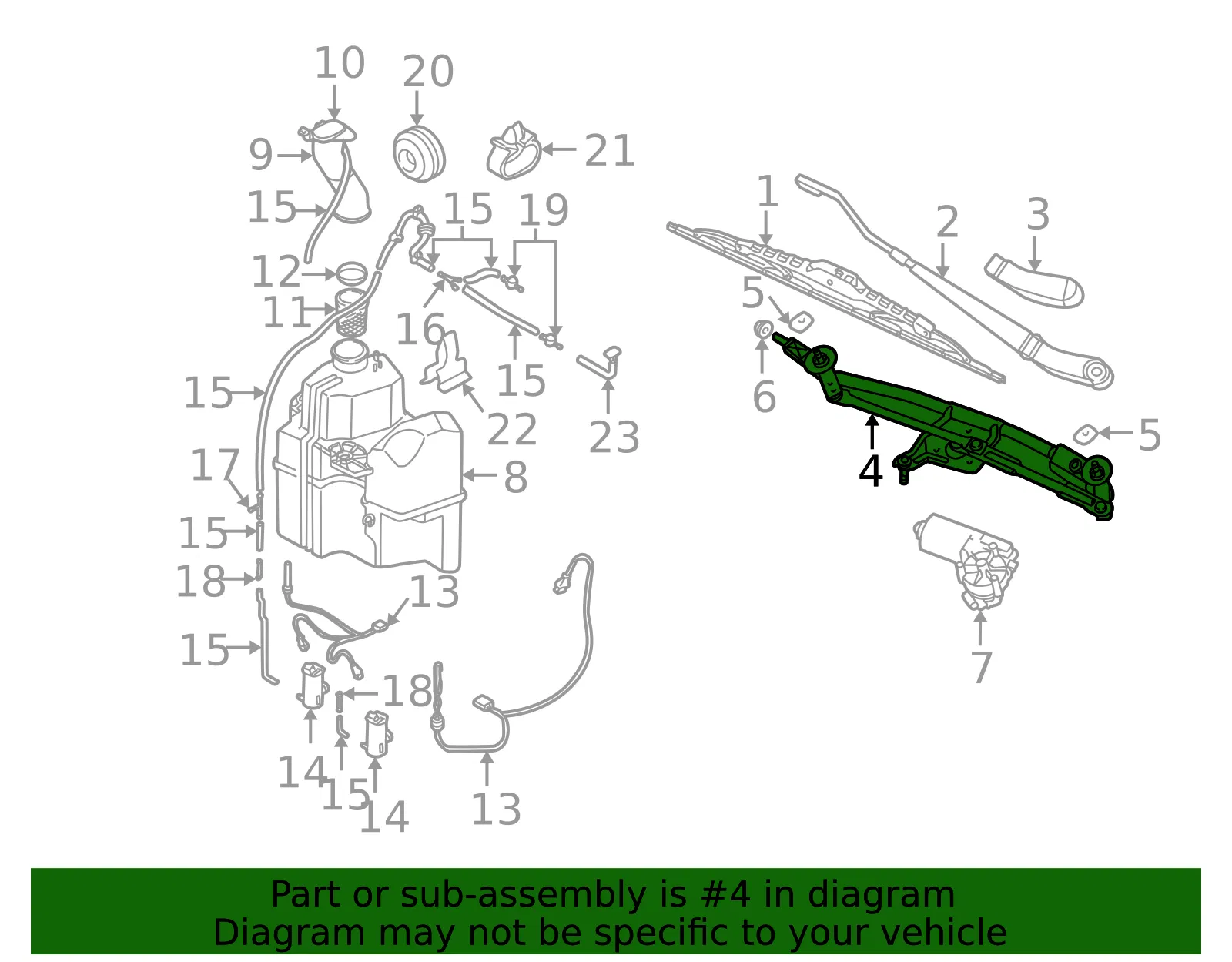 Wiper Linkage - Volvo (8624241) - view 3