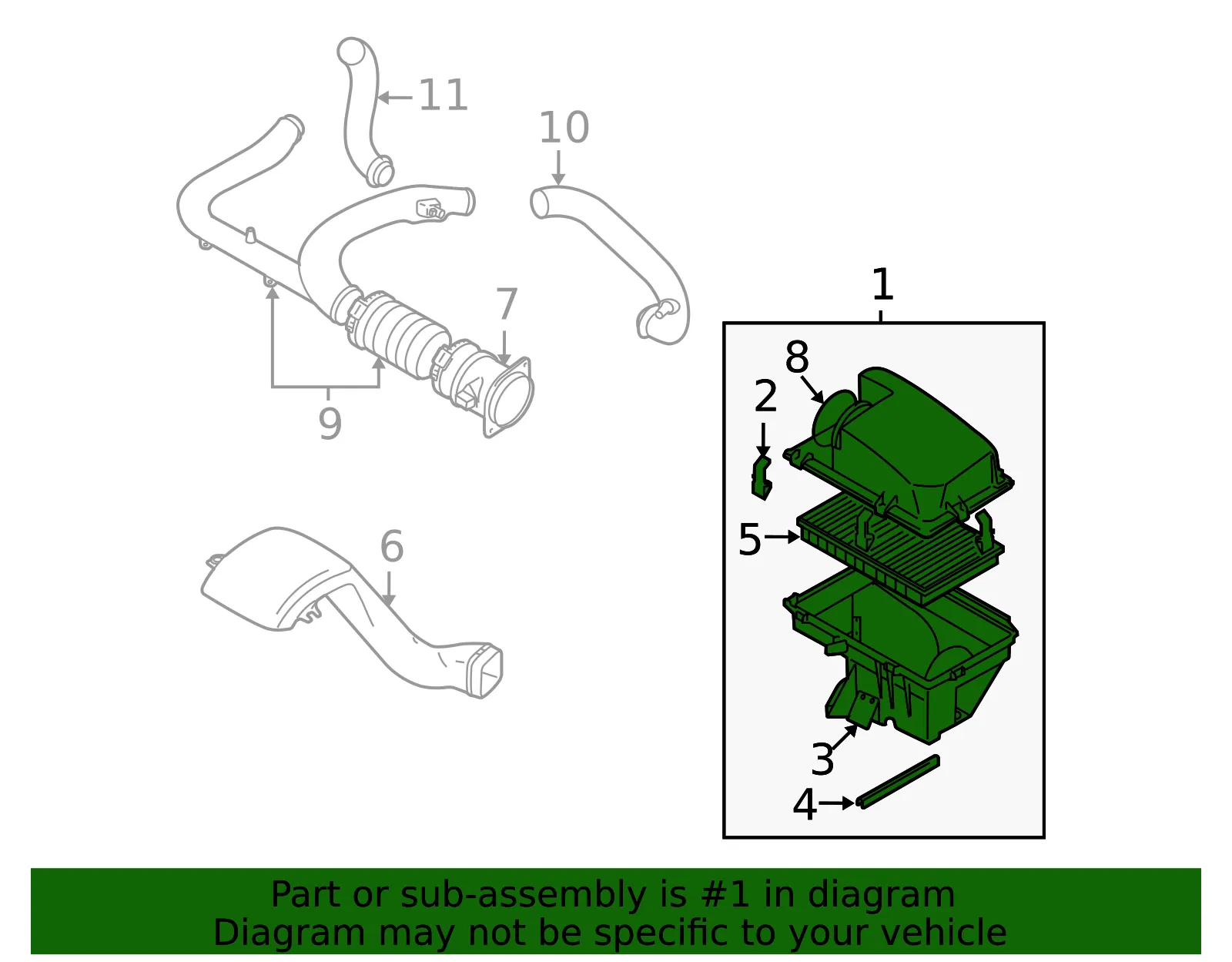 Air Filter And Housing Assembly - Volvo (8638962) - view 2