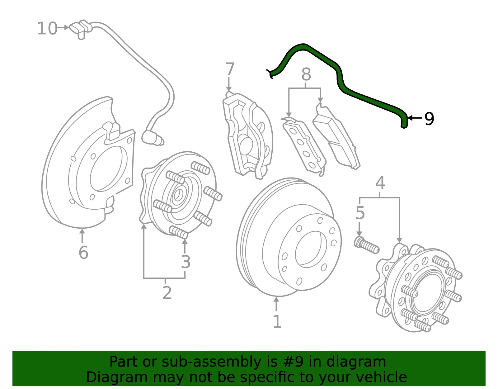 Brake Hydraulic Hose - ACDelco (86540842) - view 2