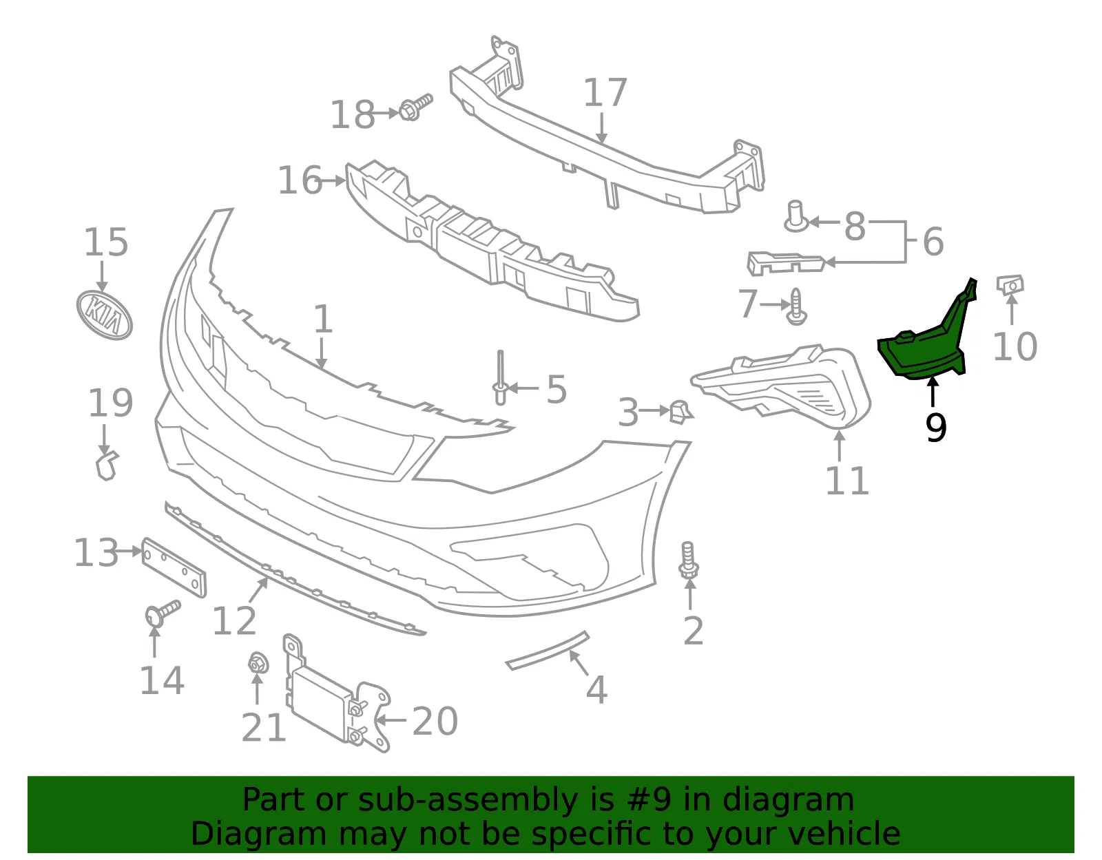 Air Duct - Passenger Side (RH) - Kia (86544-D4500) - view 2