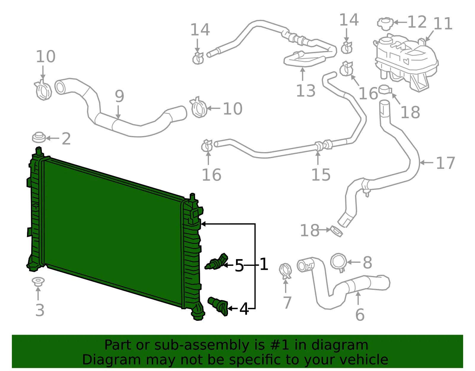 Radiator - GM (86567346) - view 3