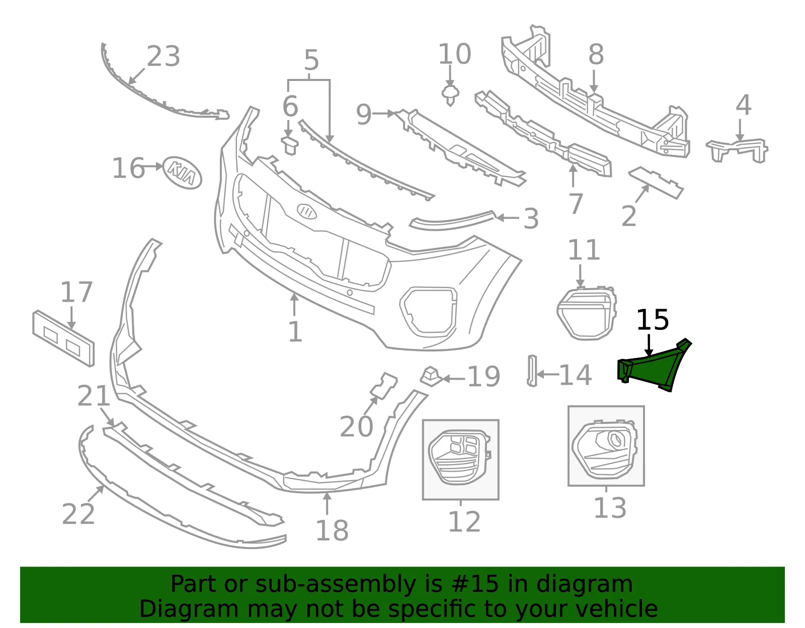 Air Duct - Driver's Side (LH) - Kia (86573-D9LA0) - view 2