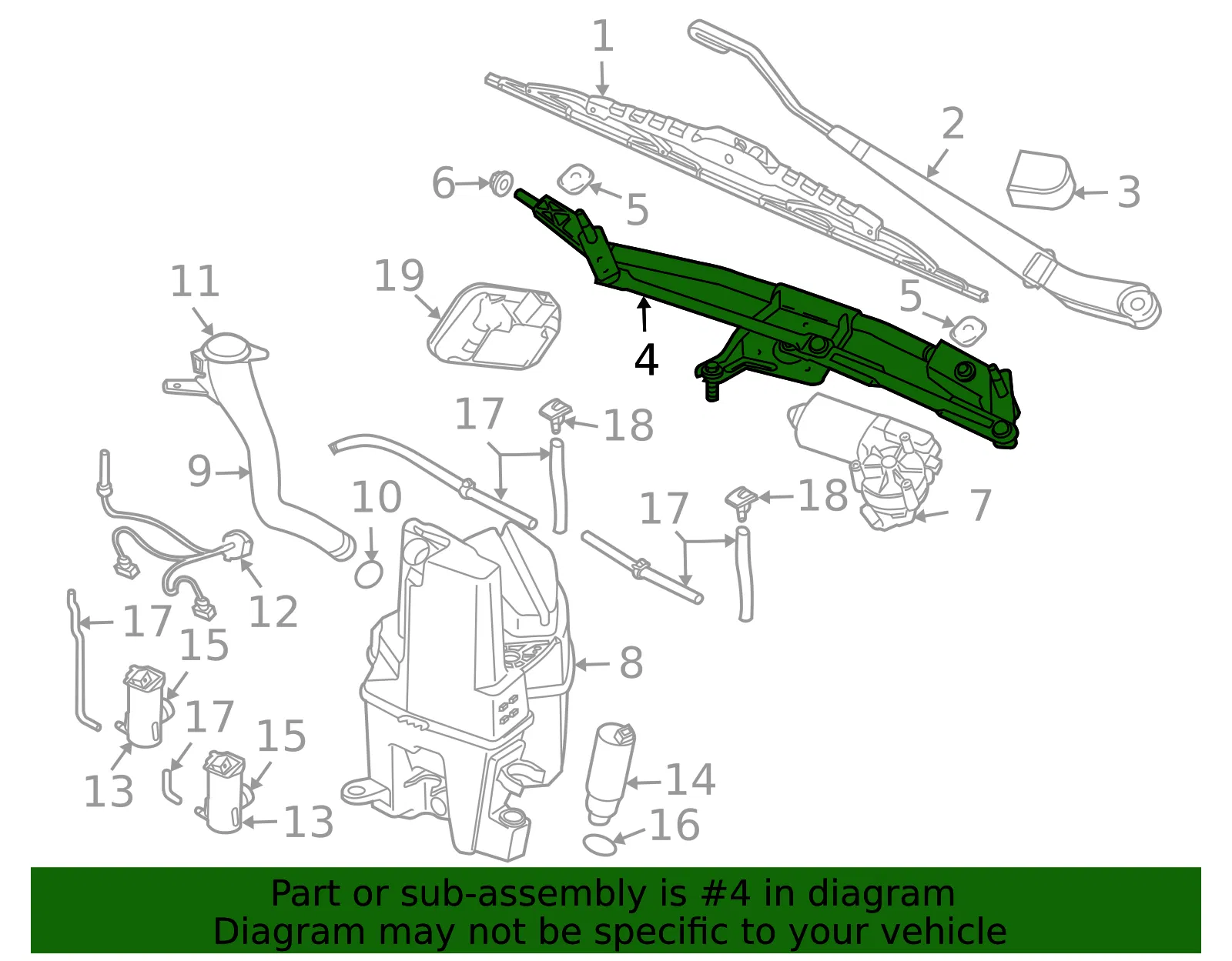 Wiper Linkage - Volvo (8659968) - view 3