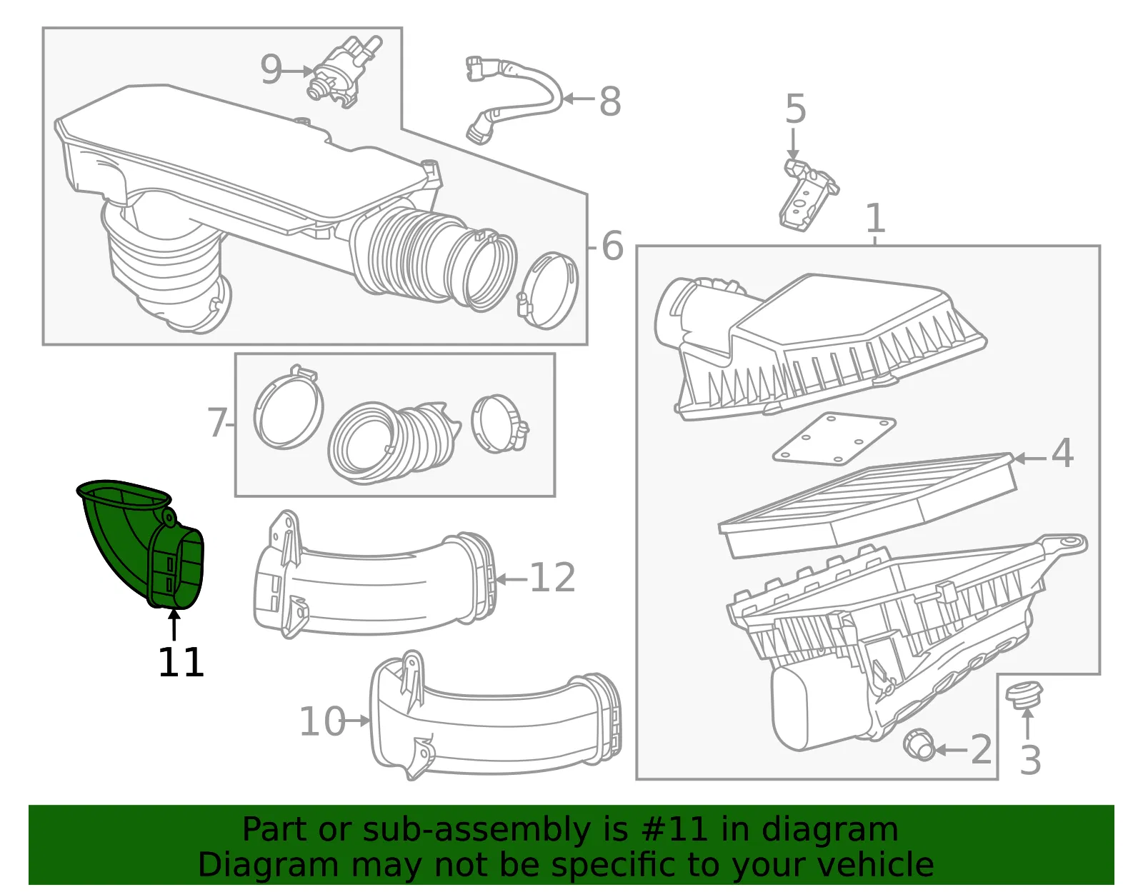 Air Inlet Duct - GM (86778070) - view 3