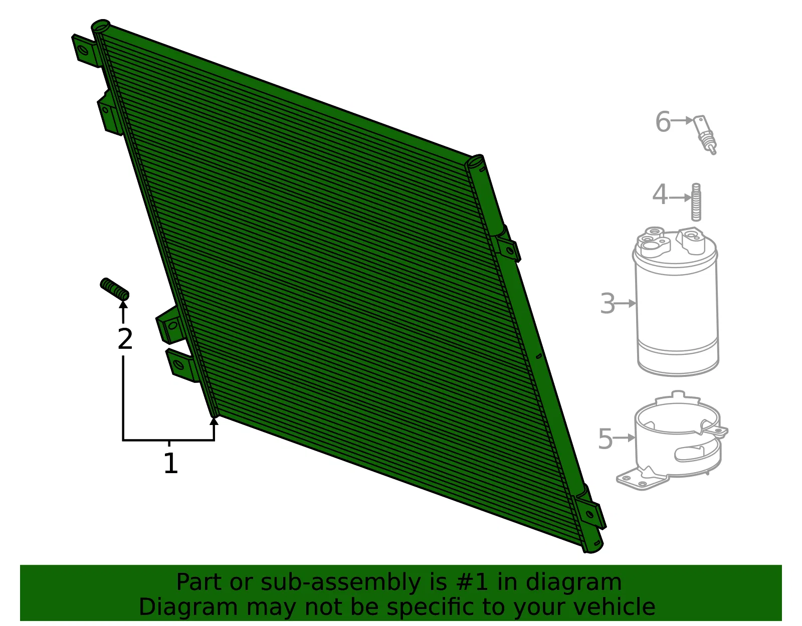 A/C Condenser - GM (86812596) - view 2