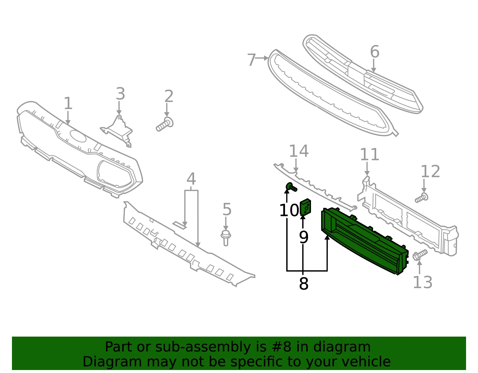 Radiator Shutter Assembly - Kia (86951-Q4000) - view 2